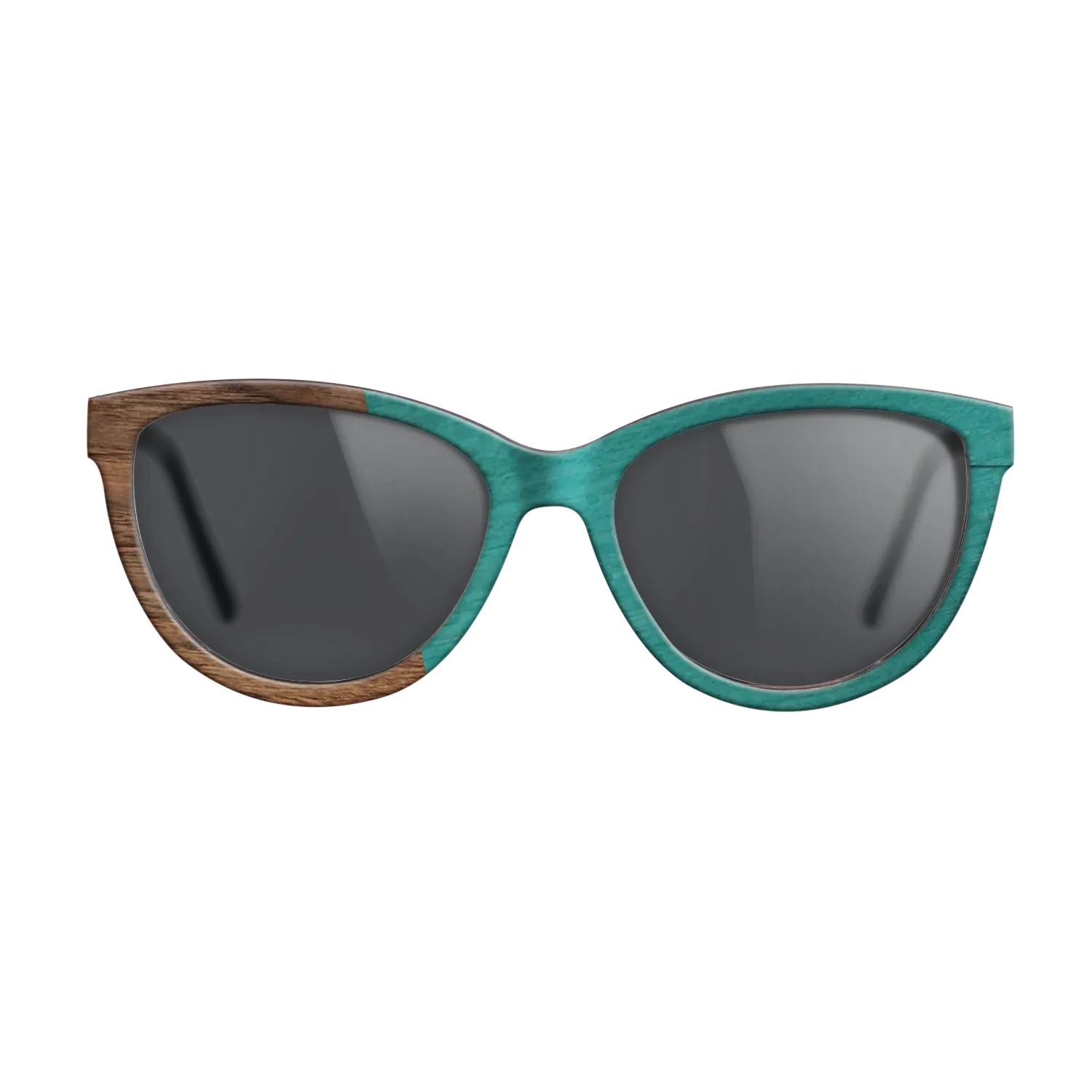 Louro Preto,Walnut Claro Light,Poplar Dyed: Turquoise: Angle Cut - The Maiden - Cat - SIRIS wood optic