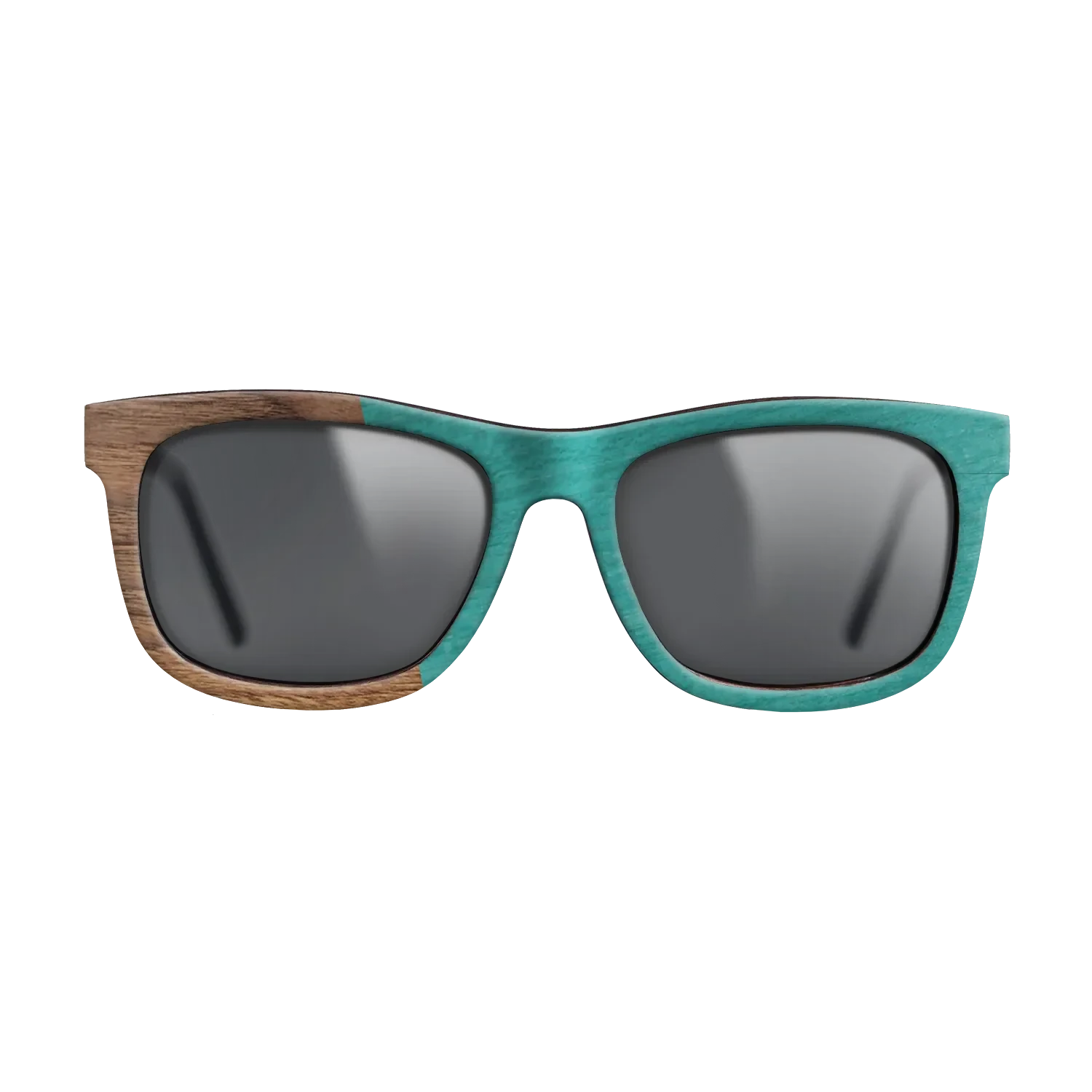 Louro Preto,Walnut Claro Light,Poplar Dyed: Turquoise: Angle Cut - The Hero - Square - SIRIS wood optic