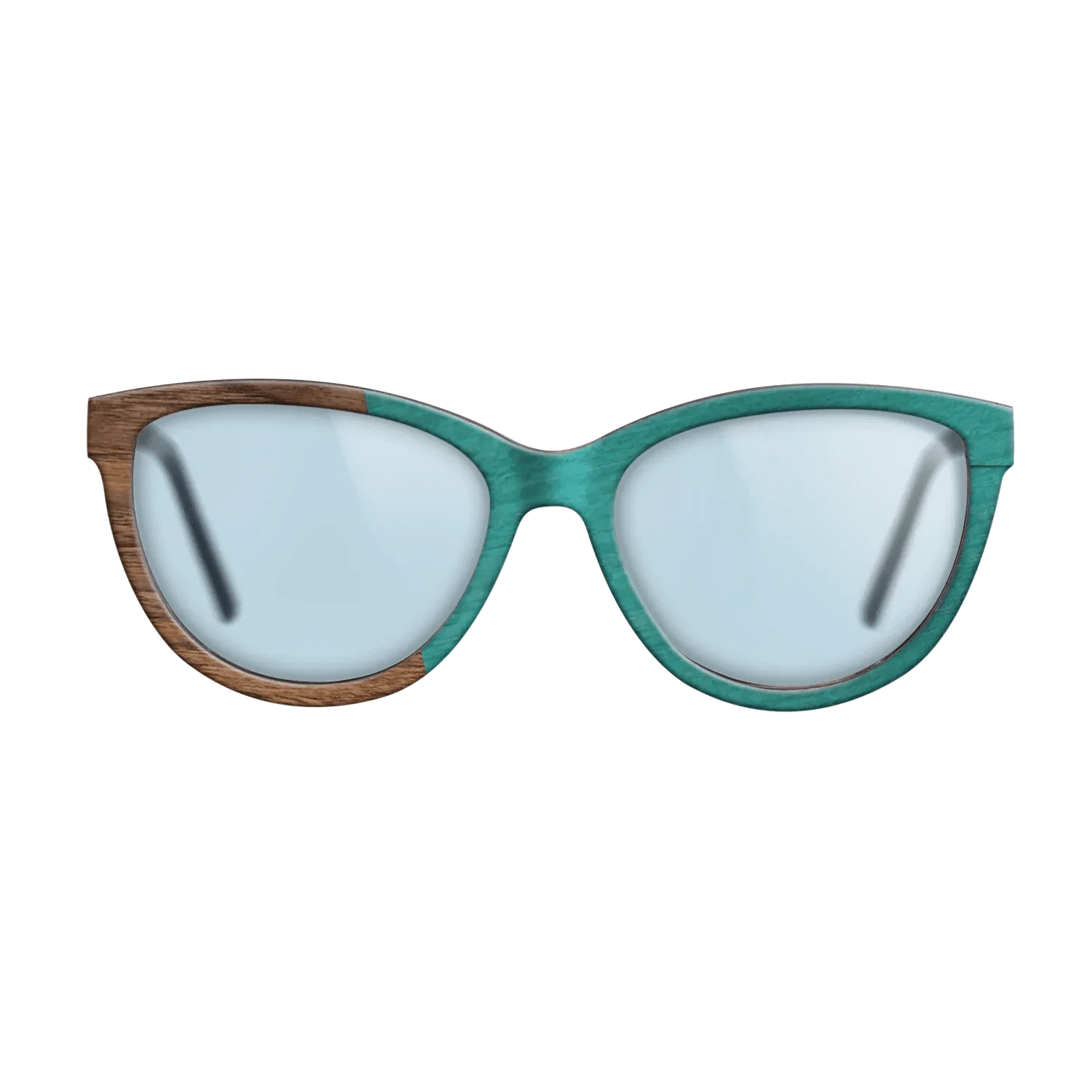 Louro Preto,Walnut Claro Light,Poplar Dyed: Turquoise: Angle Cut - The Maiden - Cat - SIRIS wood optic