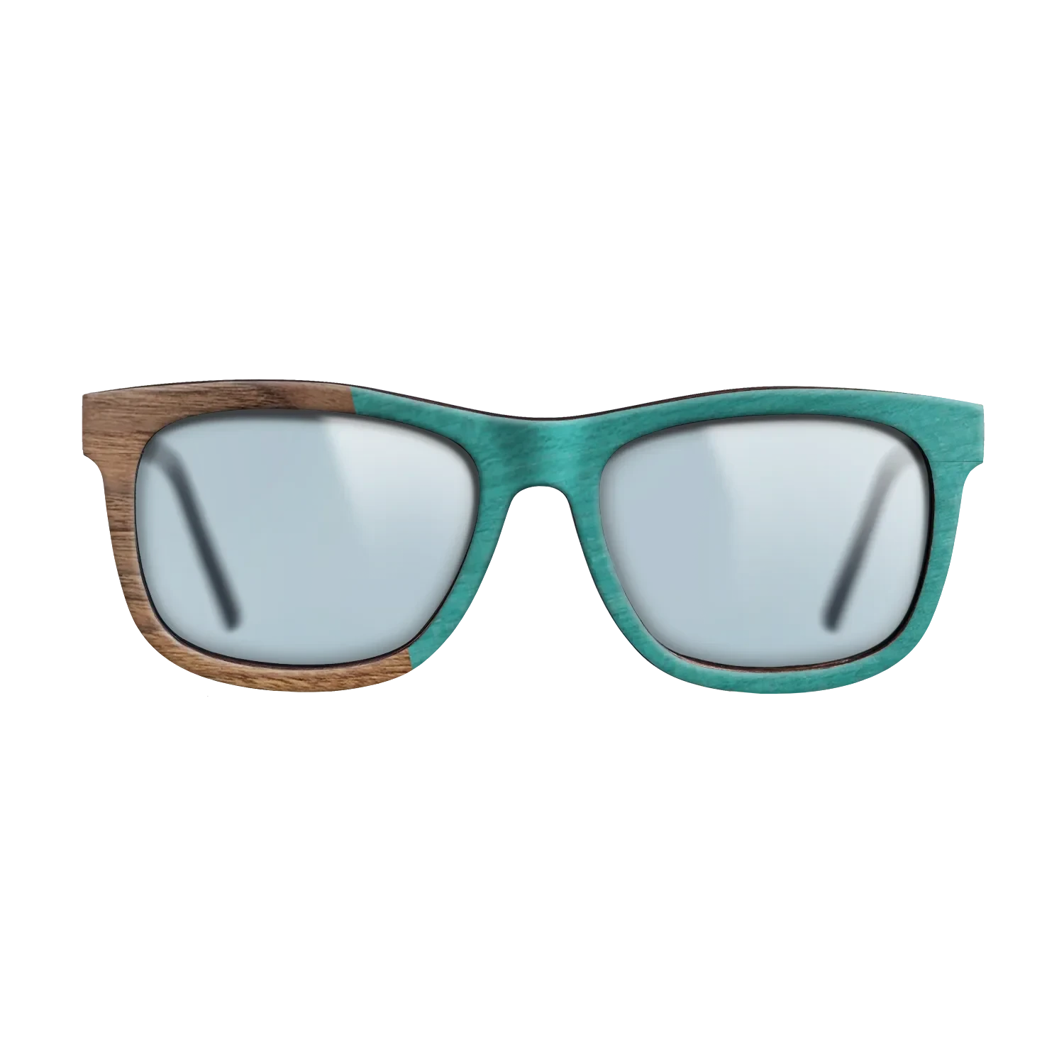 Louro Preto,Walnut Claro Light,Poplar Dyed: Turquoise: Angle Cut - The Hero - Square - SIRIS wood optic