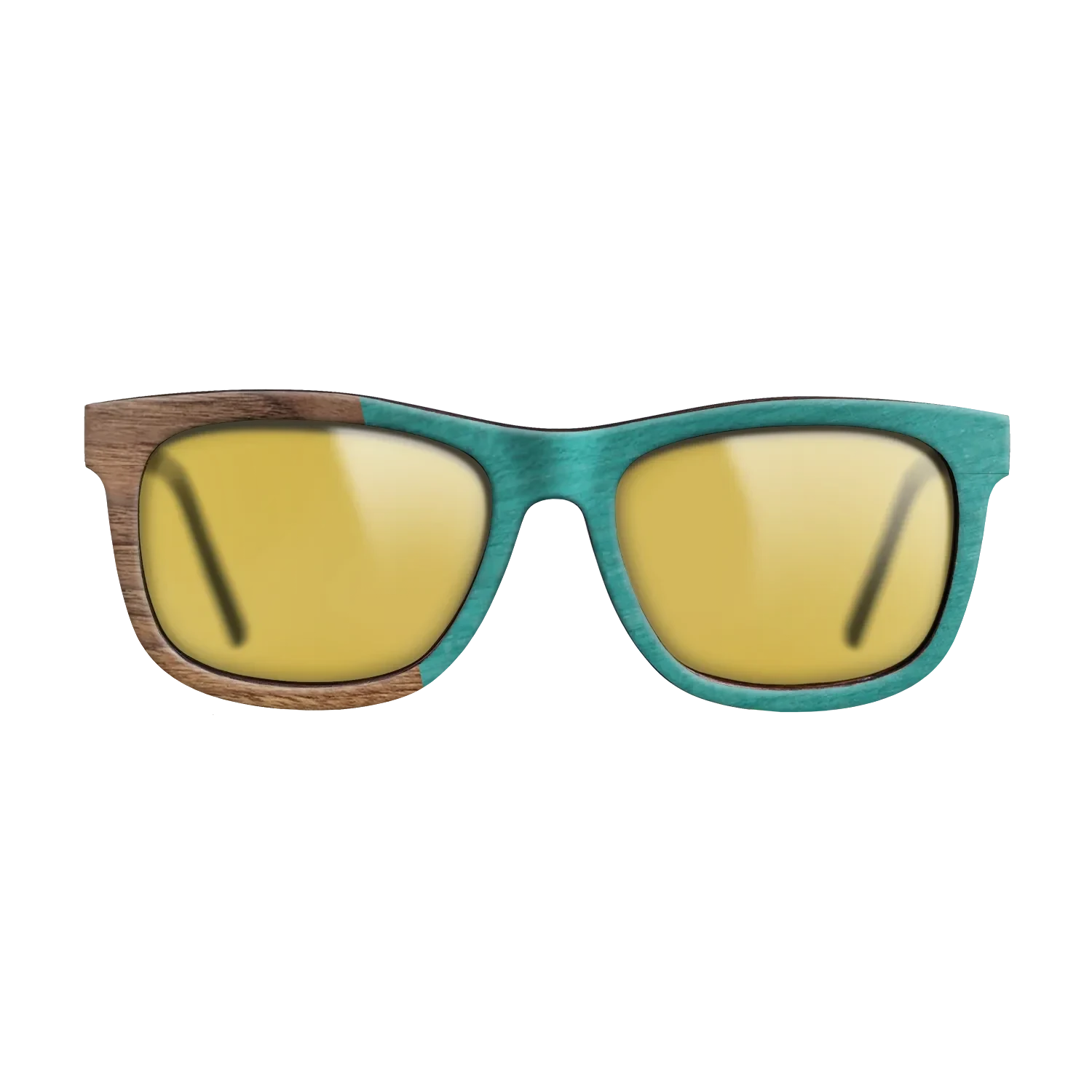 Louro Preto,Walnut Claro Light,Poplar Dyed: Turquoise: Angle Cut - The Hero - Square - SIRIS wood optic