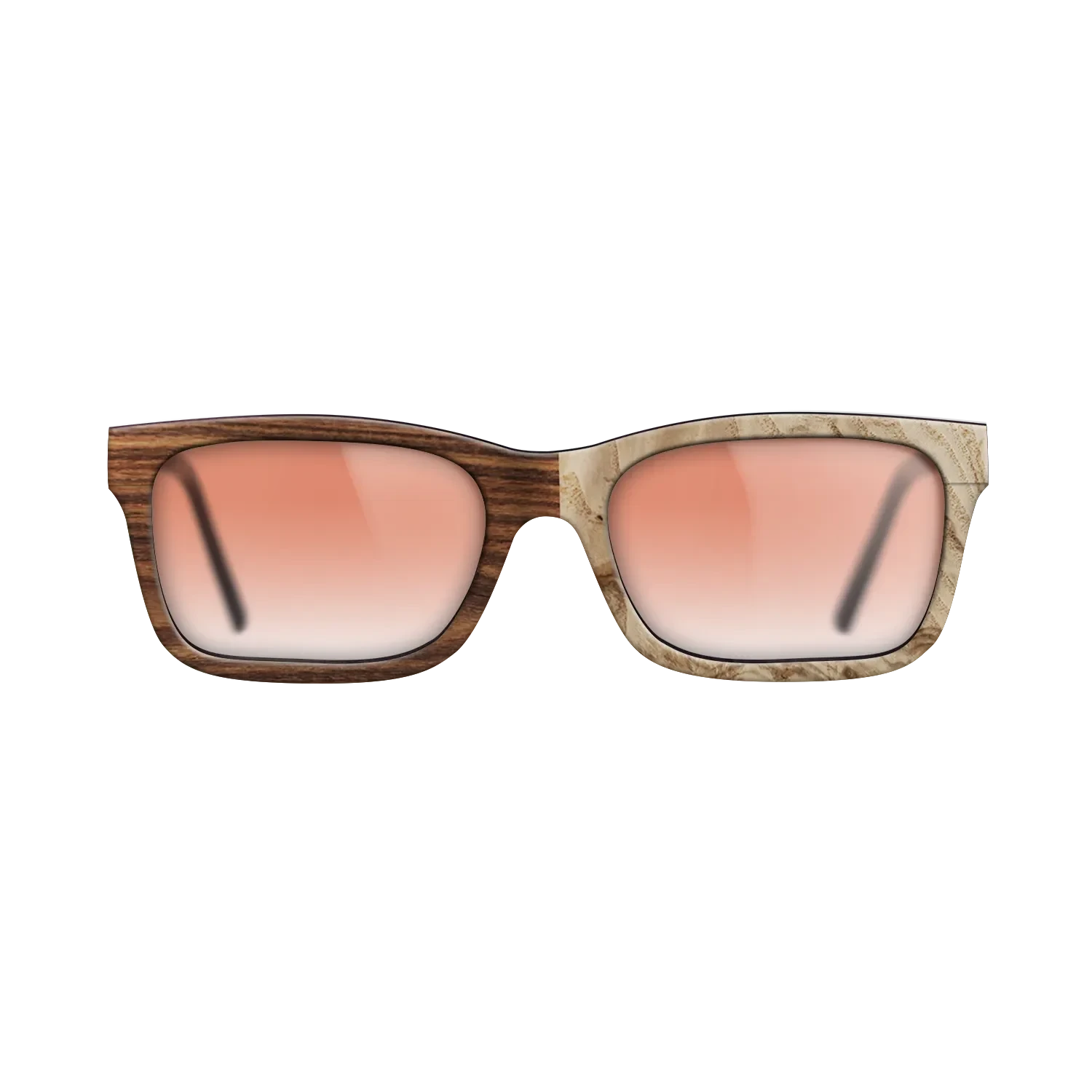 Santos Rosewood Dark,Olive Burl: Dicut - The Sage - Rectangle - SIRIS wood optic