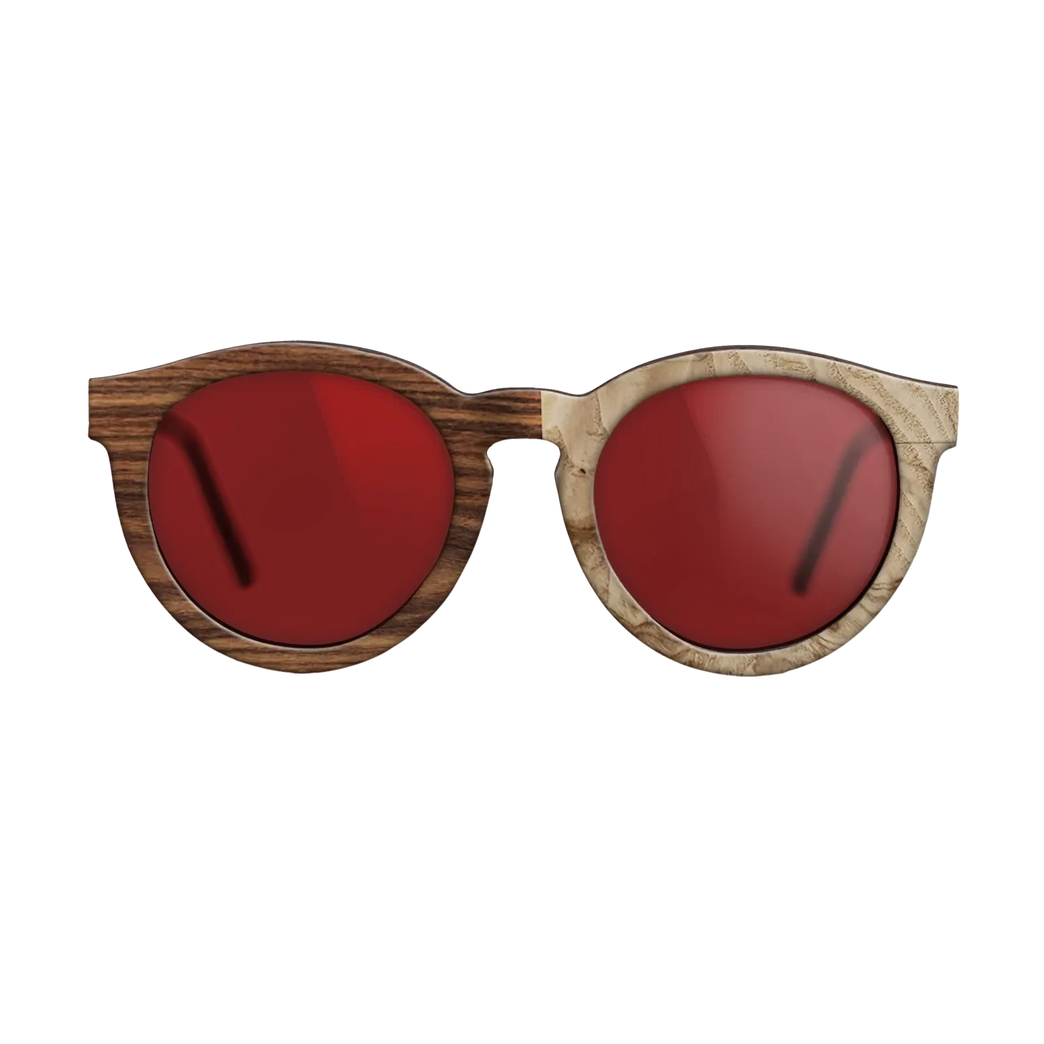 Santos Rosewood Dark,Olive Burl: Dicut - The Rebel - Round - SIRIS wood optic