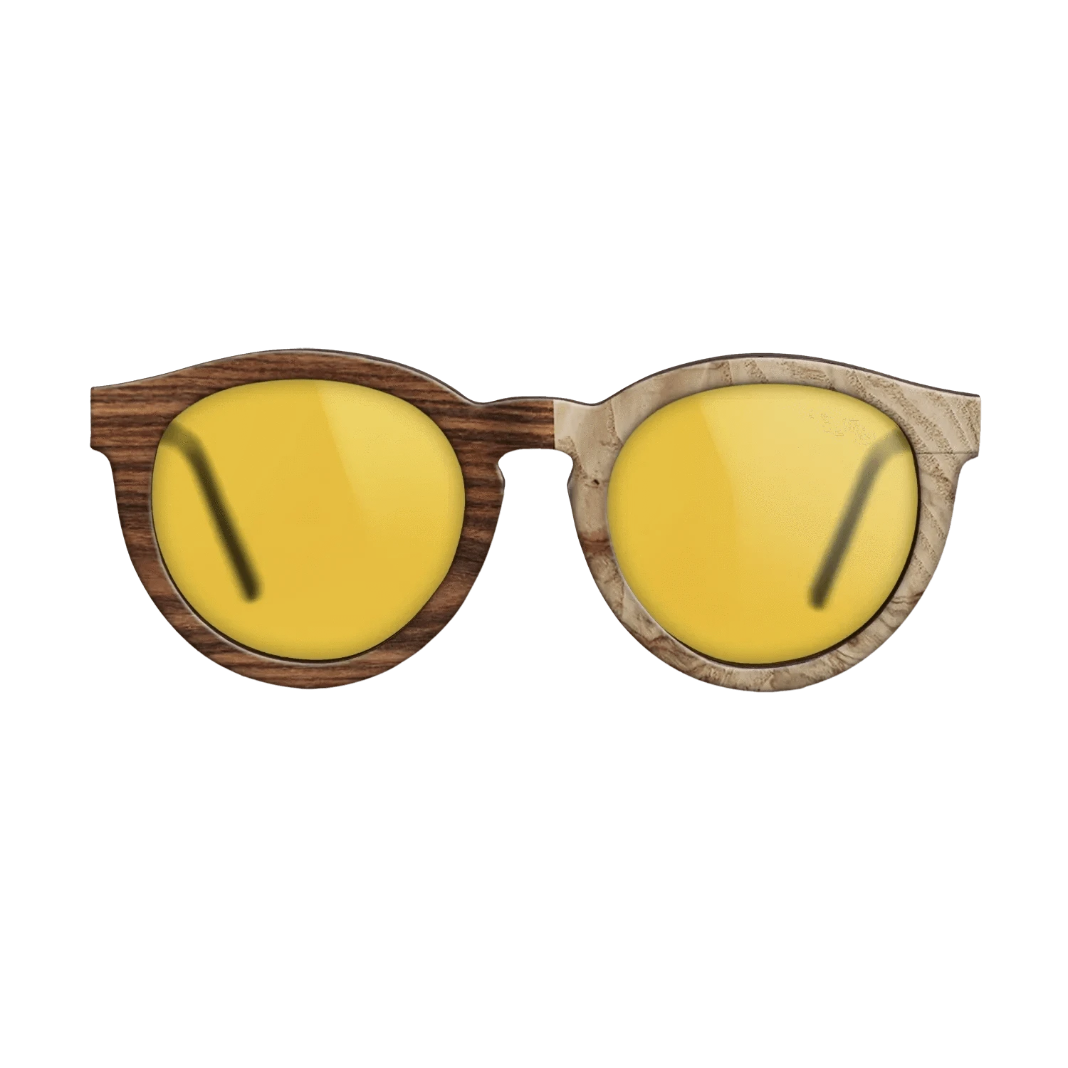 Santos Rosewood Dark,Olive Burl: Dicut - The Rebel - Round - SIRIS wood optic