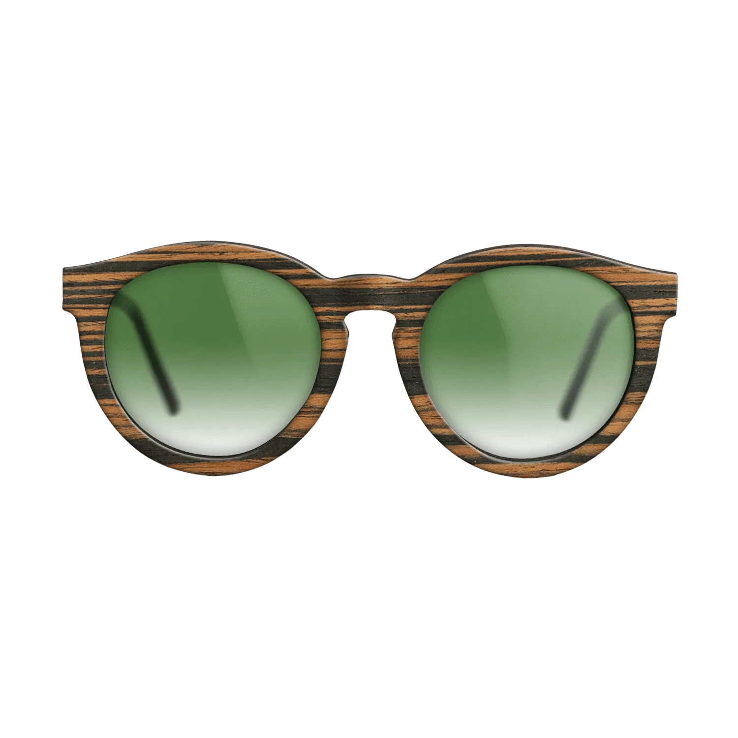 Italian Ebony,Walnut: Straight Grain: Single Cut - The Rebel - Round - SIRIS wood optic
