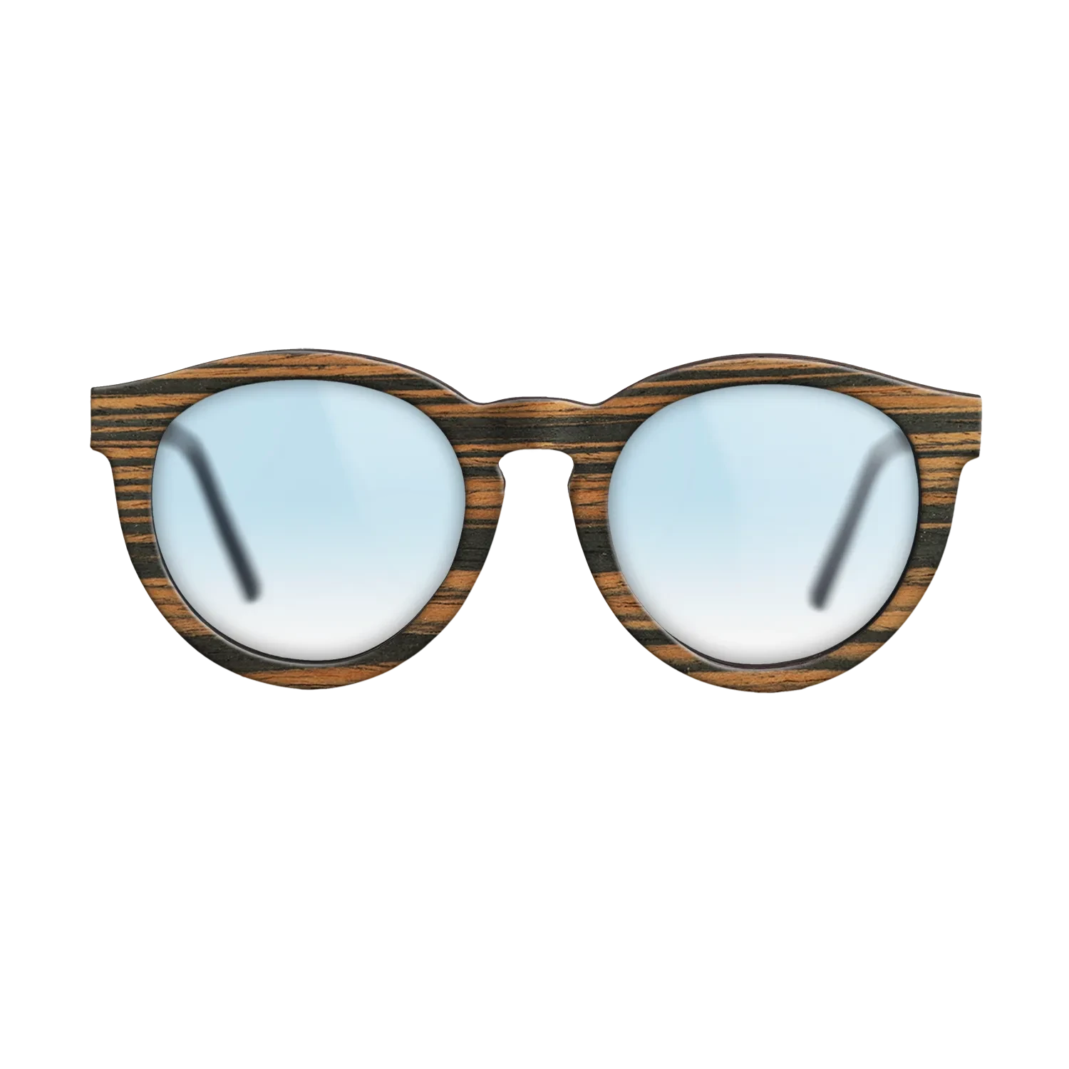 Italian Ebony,Walnut: Straight Grain: Single Cut - The Rebel - Round - SIRIS wood optic