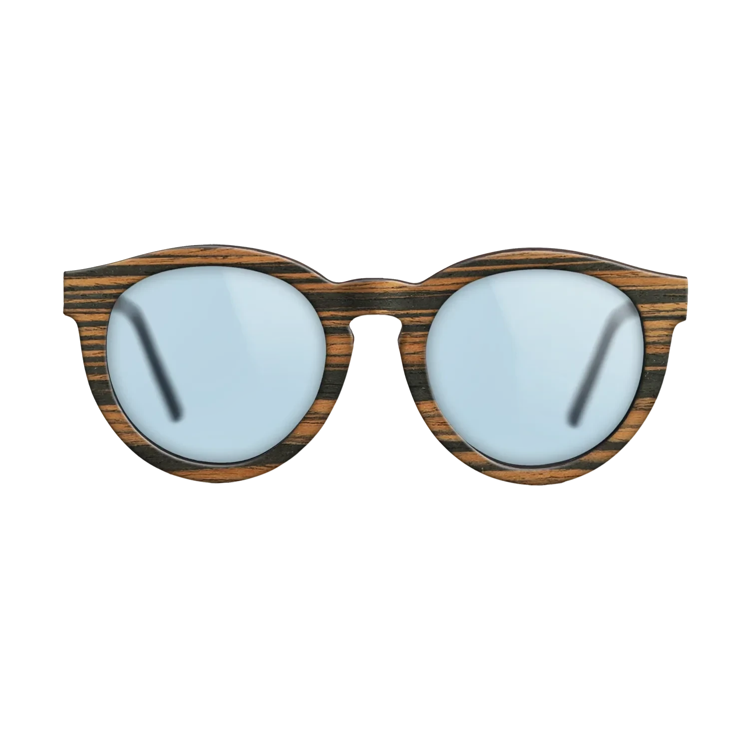 Italian Ebony,Walnut: Straight Grain: Single Cut - The Rebel - Round - SIRIS wood optic