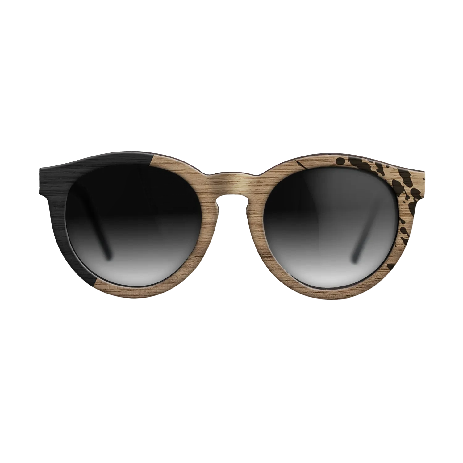 Sumi-e black dyed Straght Grain Walnut: Sumi-e - The Rebel - Round - 702 - SIRIS wood optic