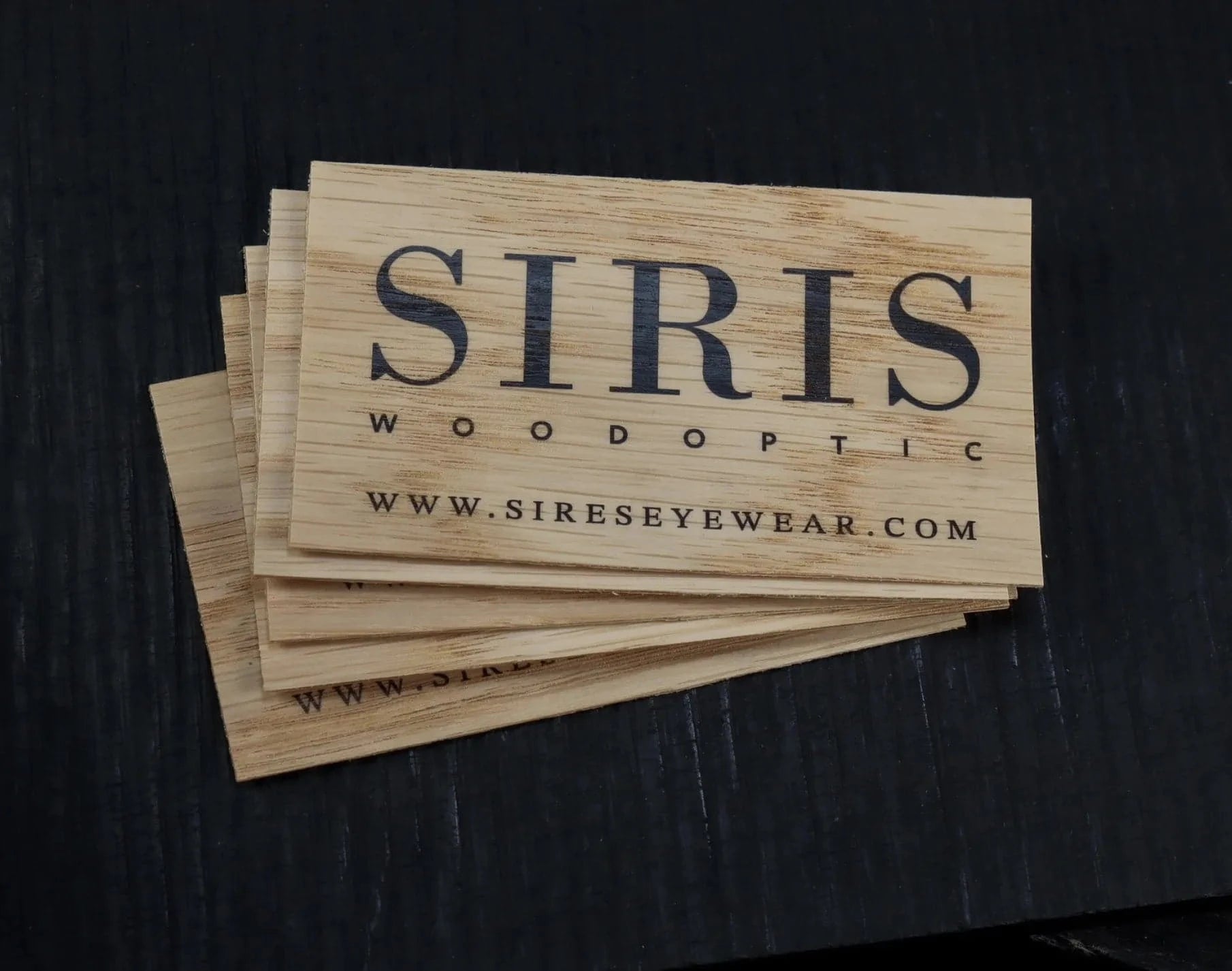 SIRIS wood optic Premium Aspen Wood Business Cards - SIRIS wood optic