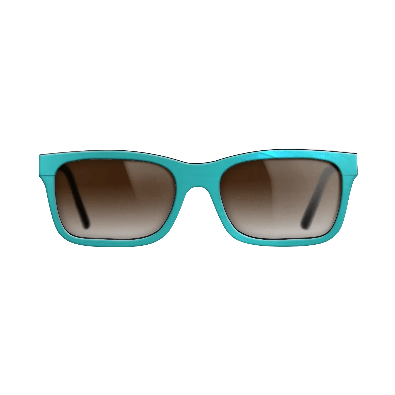 Turquoise Vinyl Front Walnut - The Sage - Rectangle - 2208 - SIRIS wood optic