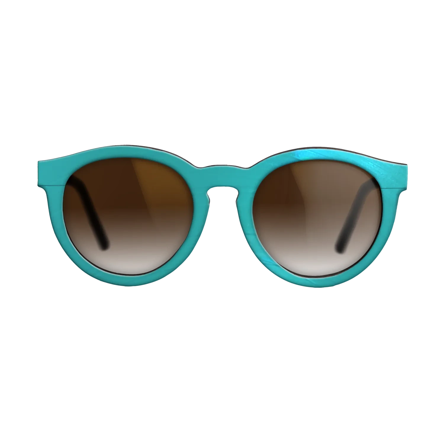 Turquoise Vinyl Front Walnut - The Rebel - Round - 2208 - SIRIS wood optic