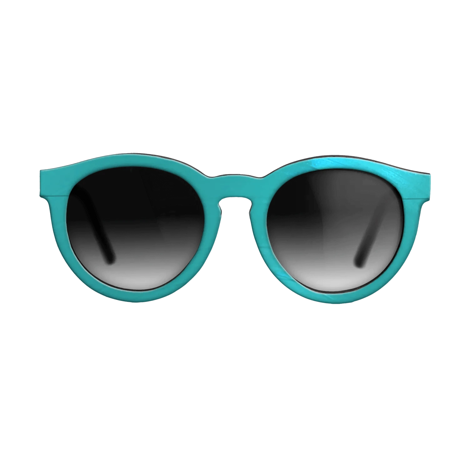 Turquoise Vinyl Front Walnut - The Rebel - Round - 2208 - SIRIS wood optic