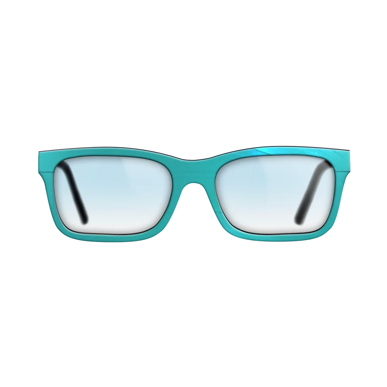 Turquoise Vinyl Front Walnut - The Sage - Rectangle - 2208 - SIRIS wood optic