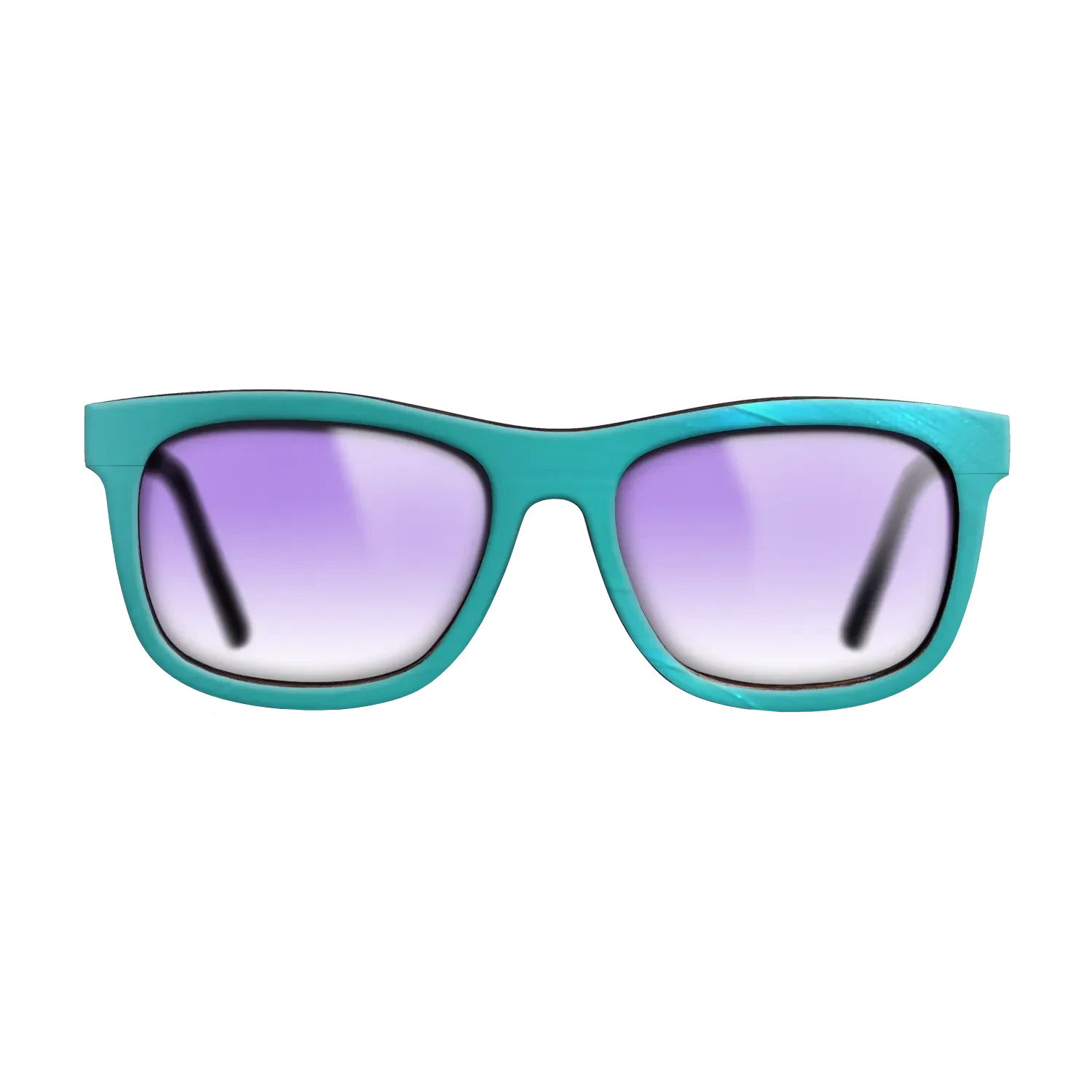 Turquoise Vinyl Front Walnut - The Hero - Square - 2208 - SIRIS wood optic