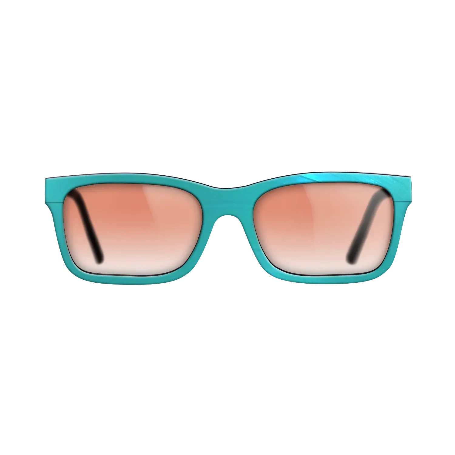 Turquoise Vinyl Front Walnut - The Sage - Rectangle - 2208 - SIRIS wood optic