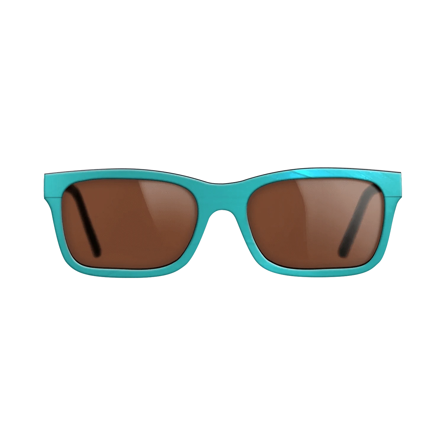 Turquoise Vinyl Front Walnut - The Sage - Rectangle - 2208 - SIRIS wood optic