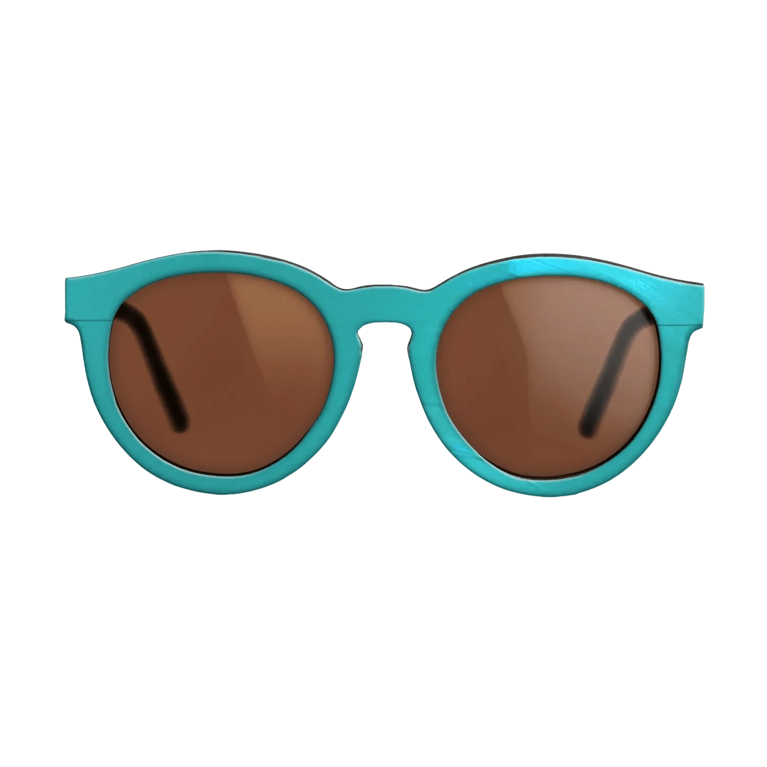 Turquoise Vinyl Front Walnut - The Rebel - Round - 2208 - SIRIS wood optic