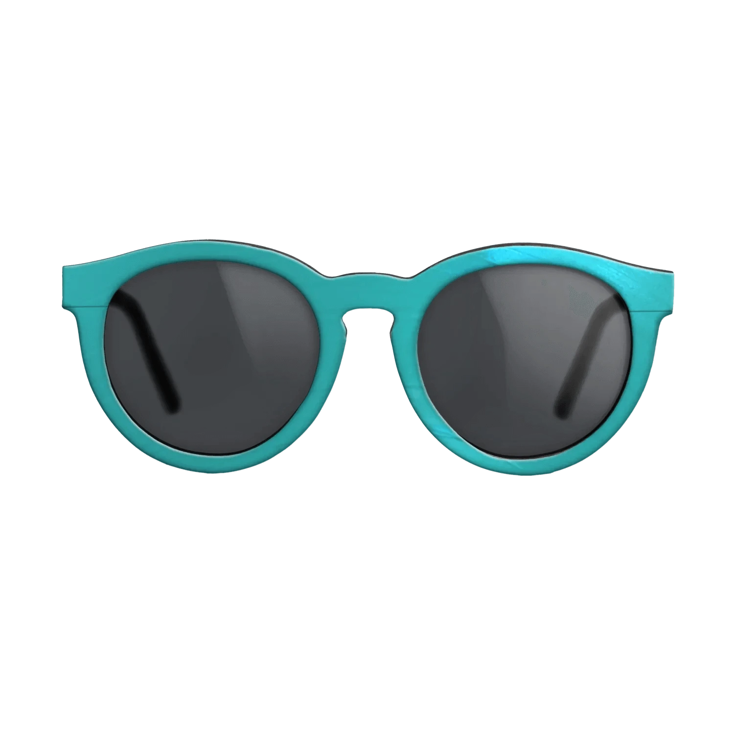 Turquoise Vinyl Front Walnut - The Rebel - Round - 2208 - SIRIS wood optic