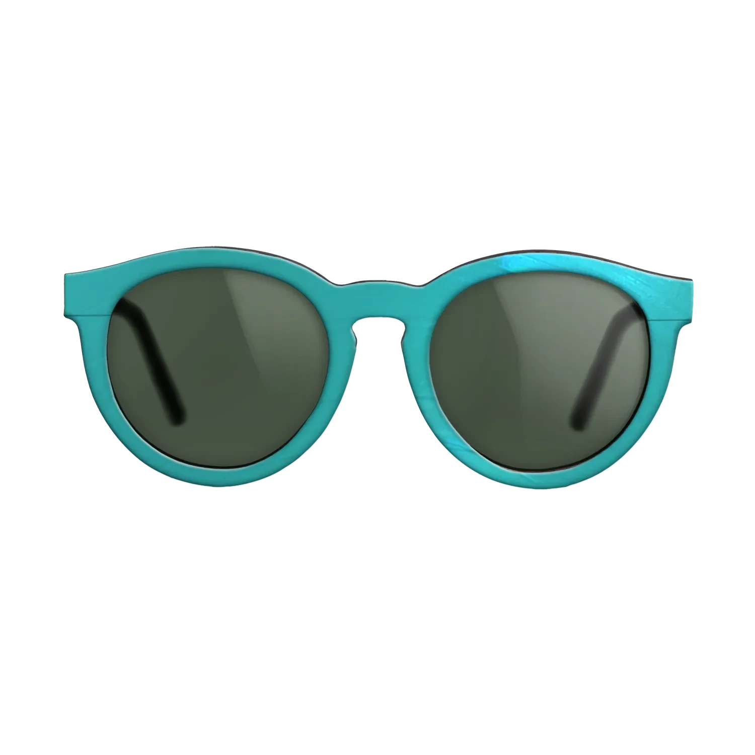 Turquoise Vinyl Front Walnut - The Rebel - Round - 2208 - SIRIS wood optic