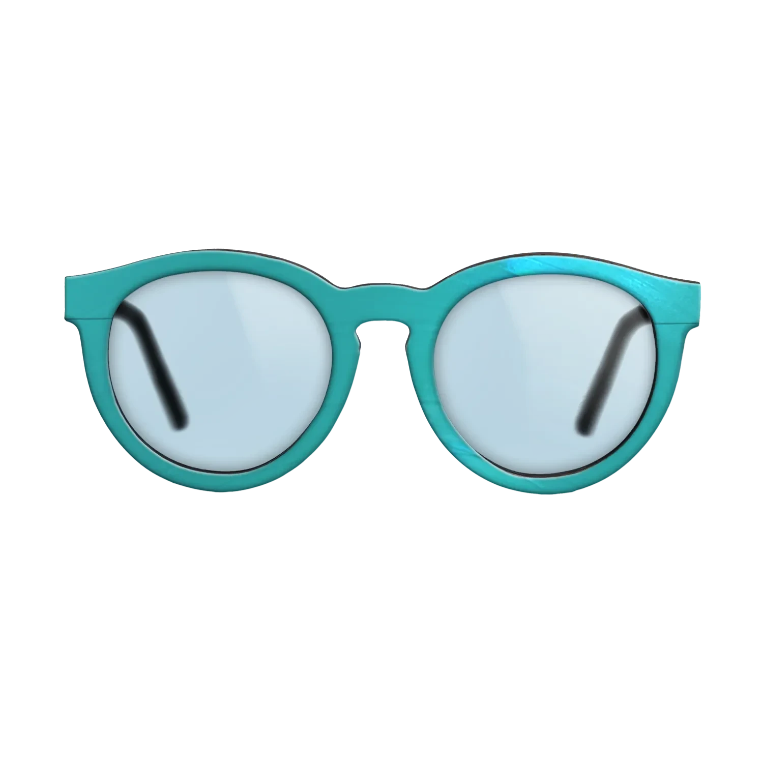 Turquoise Vinyl Front Walnut - The Rebel - Round - 2208 - SIRIS wood optic
