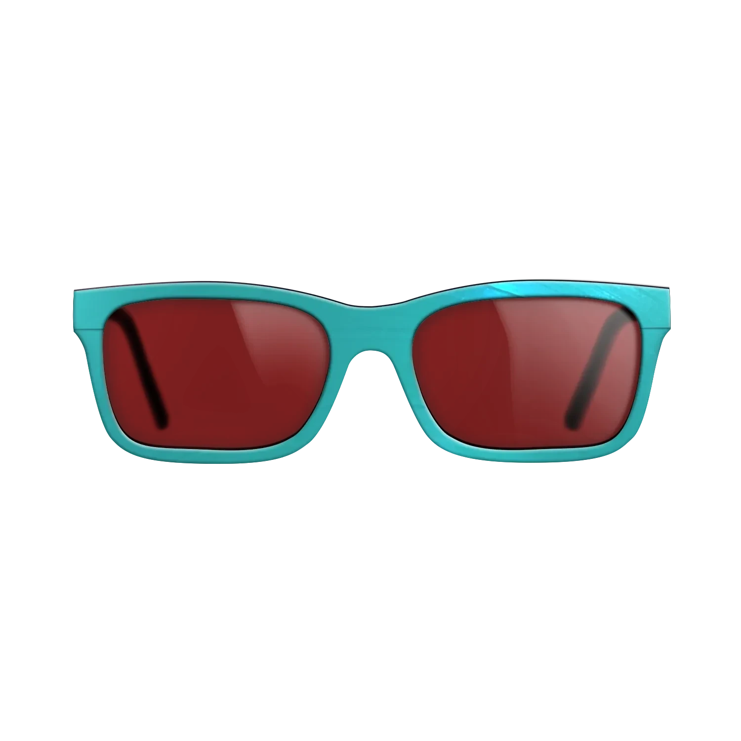 Turquoise Vinyl Front Walnut - The Sage - Rectangle - 2208 - SIRIS wood optic