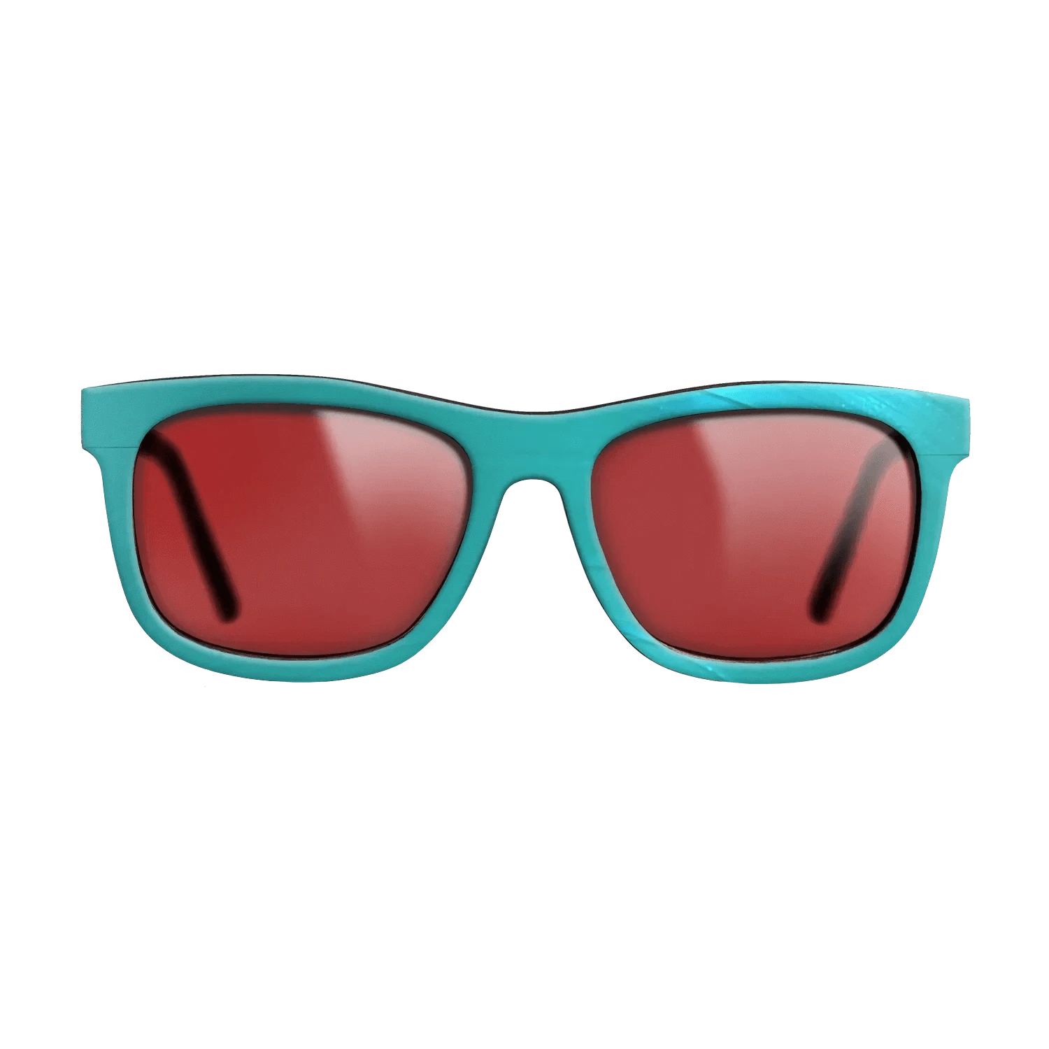 Turquoise Vinyl Front Walnut - The Hero - Square - 2208 - SIRIS wood optic