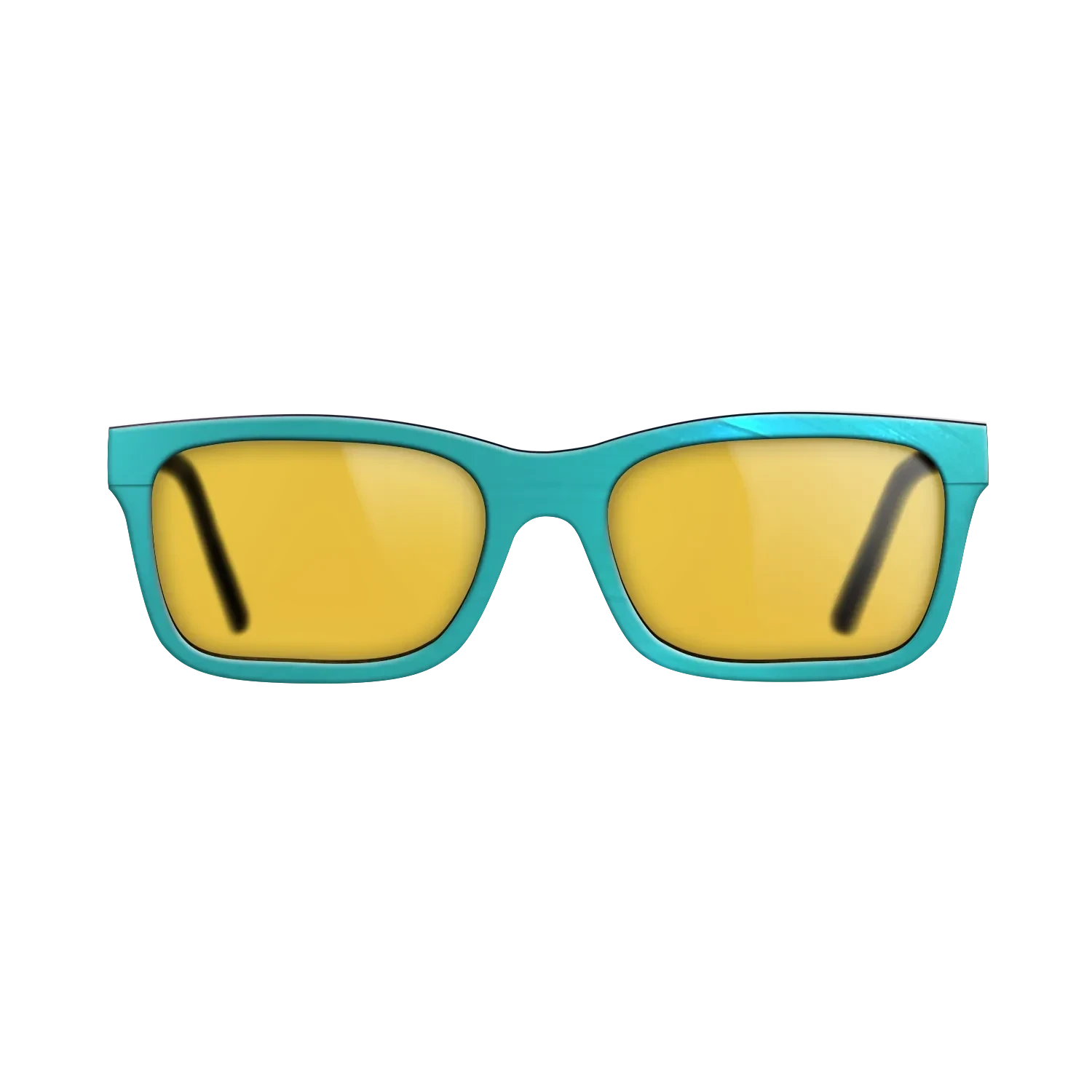 Turquoise Vinyl Front Walnut - The Sage - Rectangle - 2208 - SIRIS wood optic