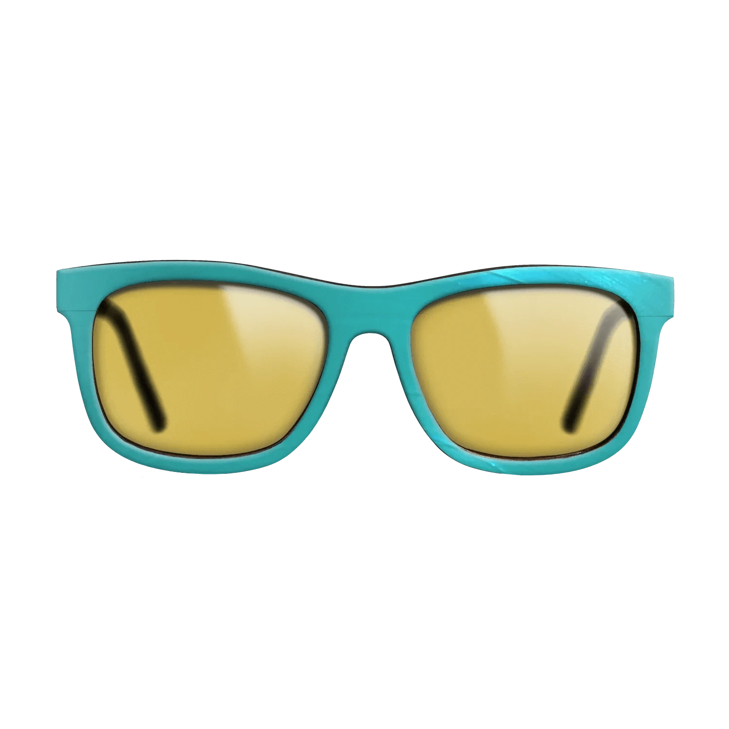 Turquoise Vinyl Front Walnut - The Hero - Square - 2208 - SIRIS wood optic