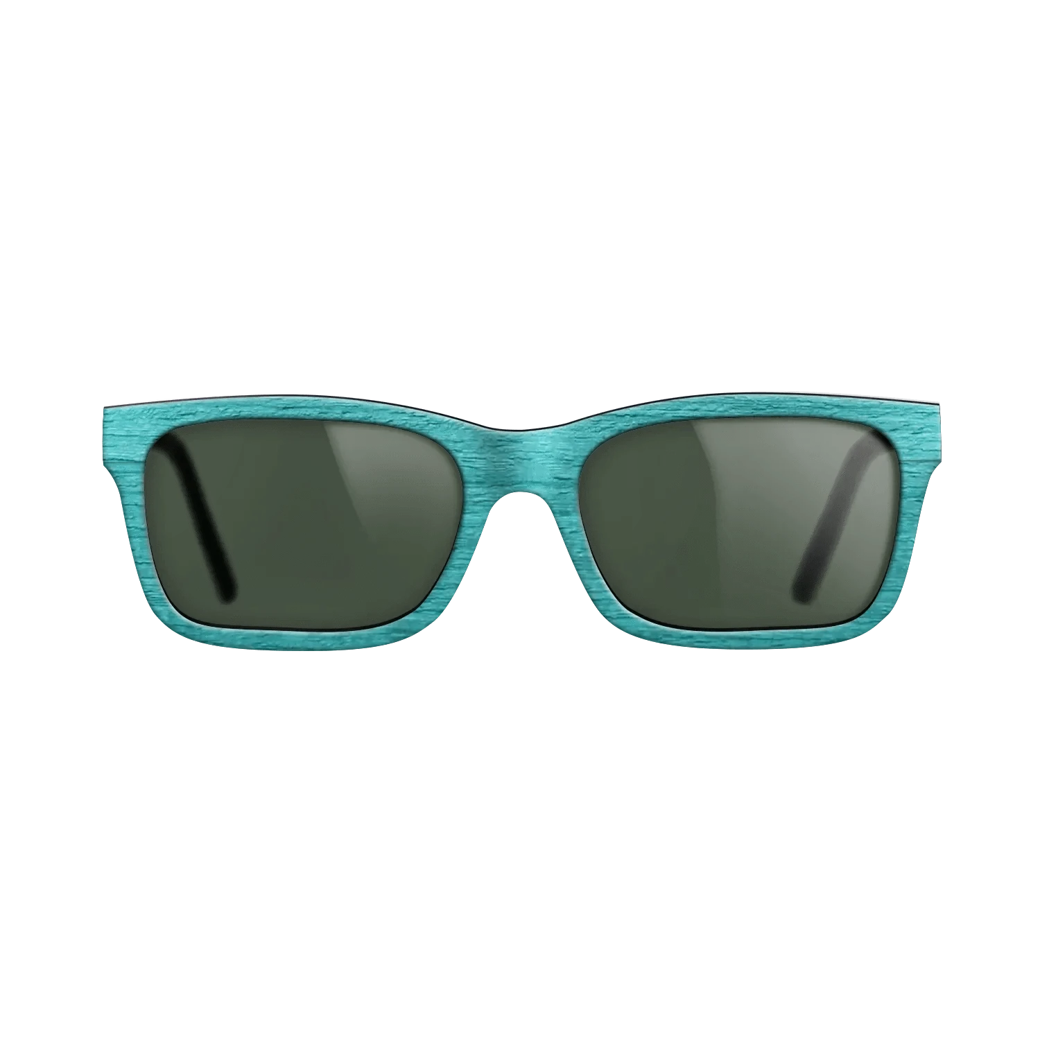 Turquoise Front Walnut Temples - The Sage - Rectangle - 2083  - Chroma - SIRIS wood optic