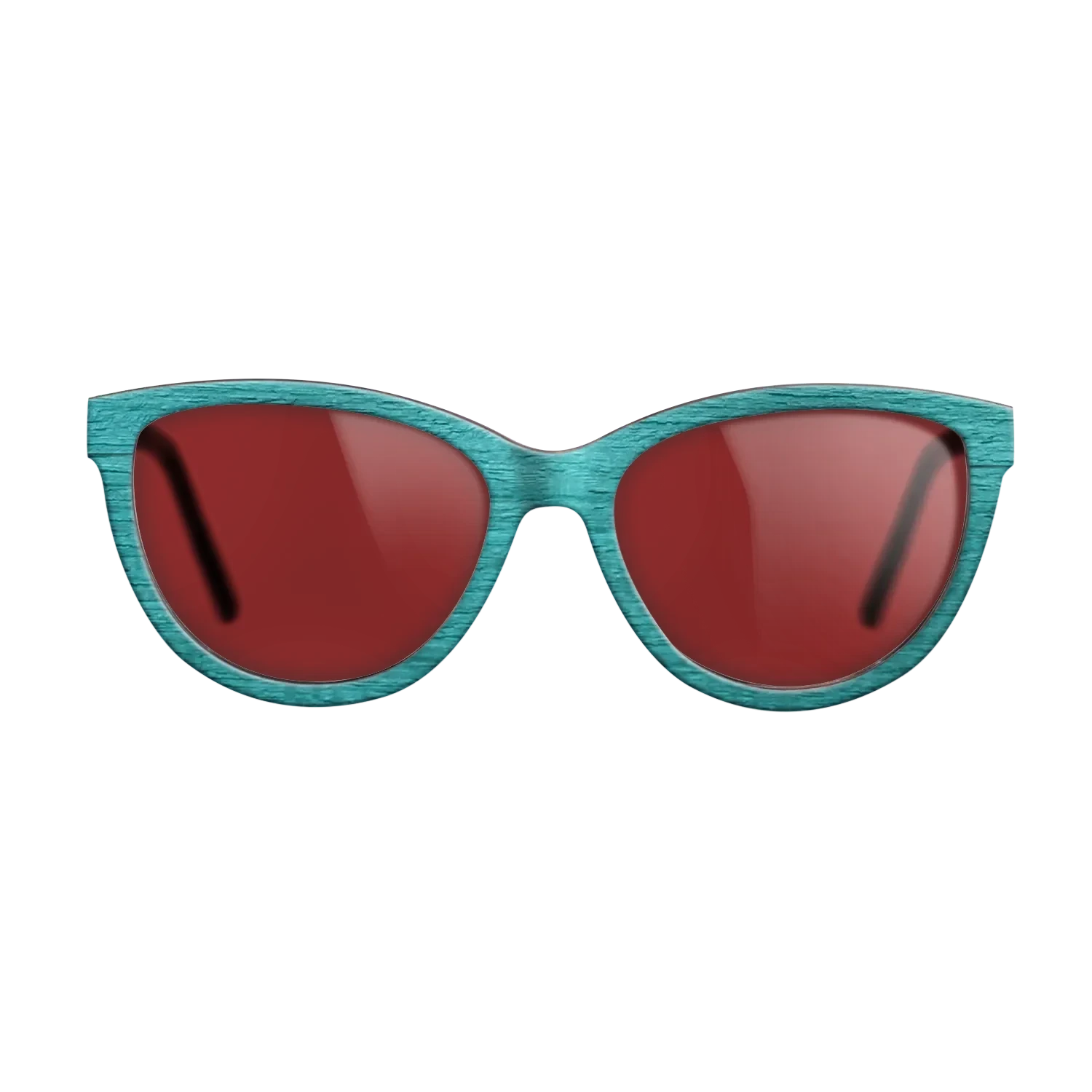 Turquoise Front Walnut Temples - The Maiden - Cat - 2083  - Chroma - SIRIS wood optic