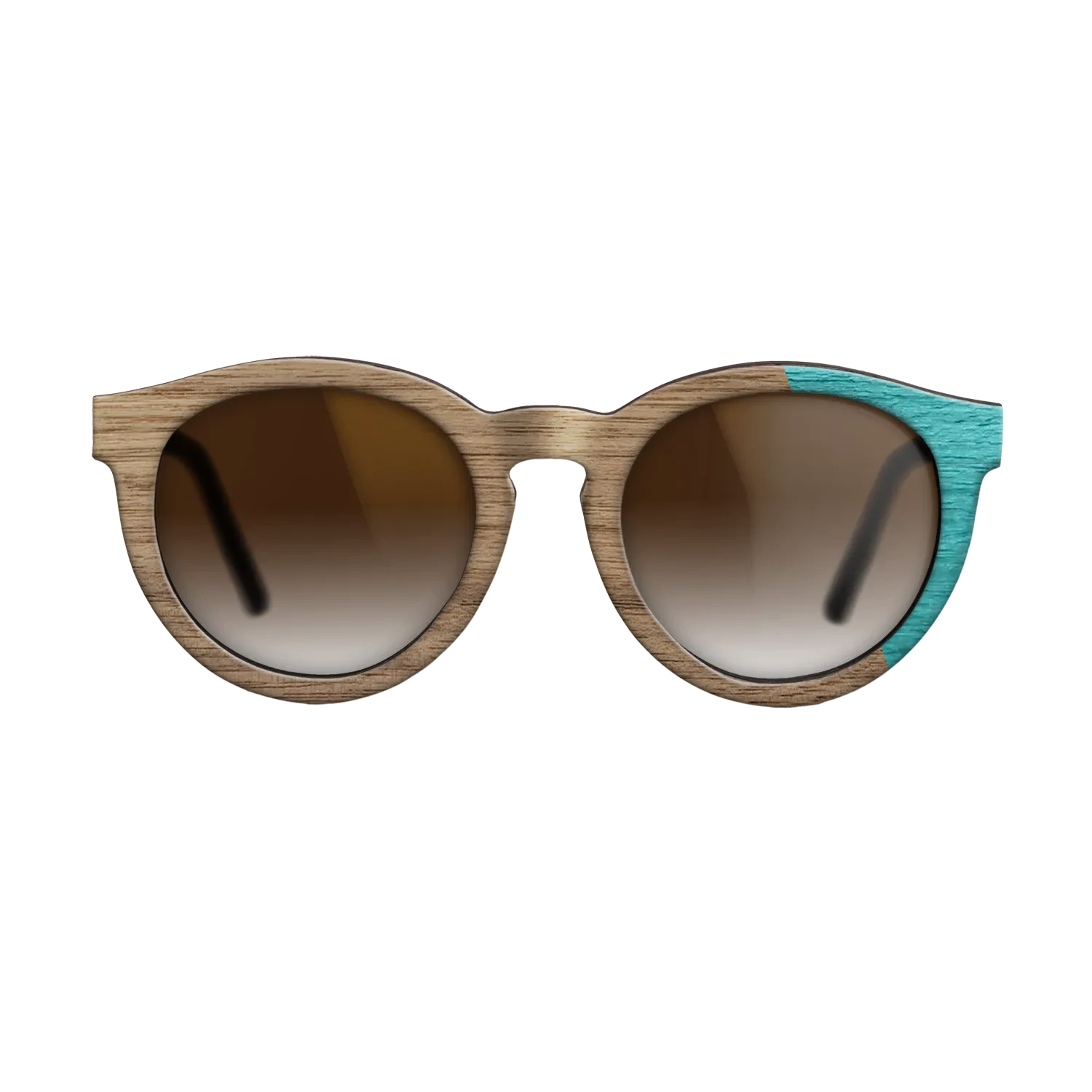 Walnut Turquoise Angle - The Rebel - Round - 2085 - Chroma - SIRIS wood optic