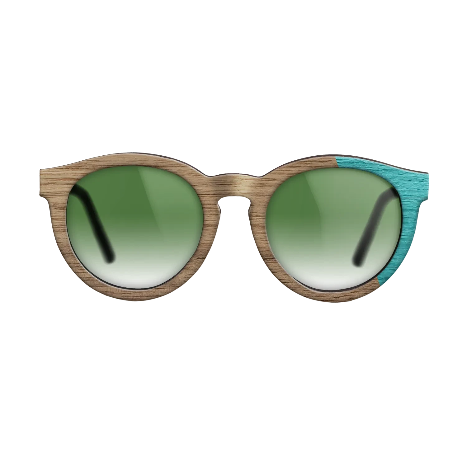 Walnut Turquoise Angle - The Rebel - Round - 2085 - Chroma - SIRIS wood optic