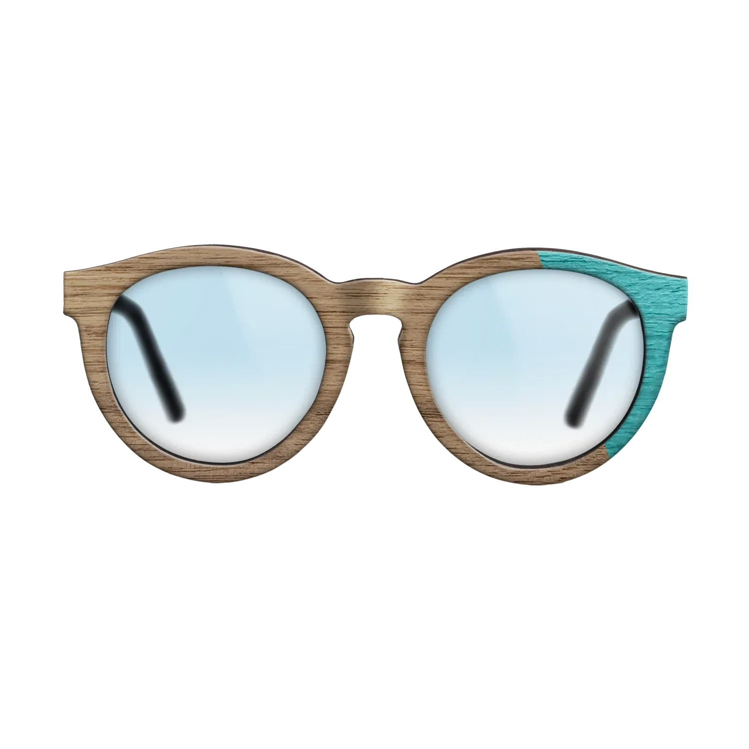 Walnut Turquoise Angle - The Rebel - Round - 2085 - Chroma - SIRIS wood optic