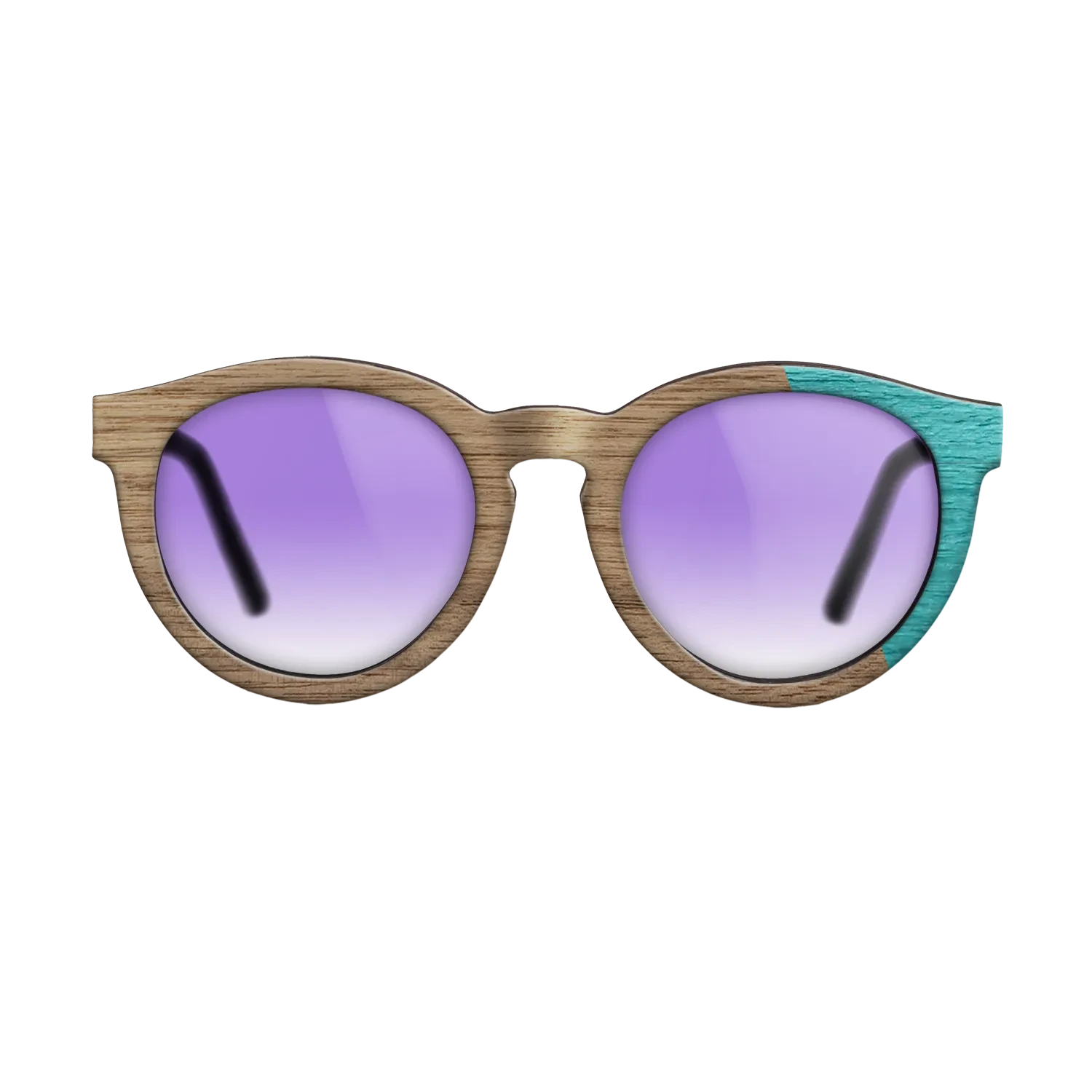 Walnut Turquoise Angle - The Rebel - Round - 2085 - Chroma - SIRIS wood optic