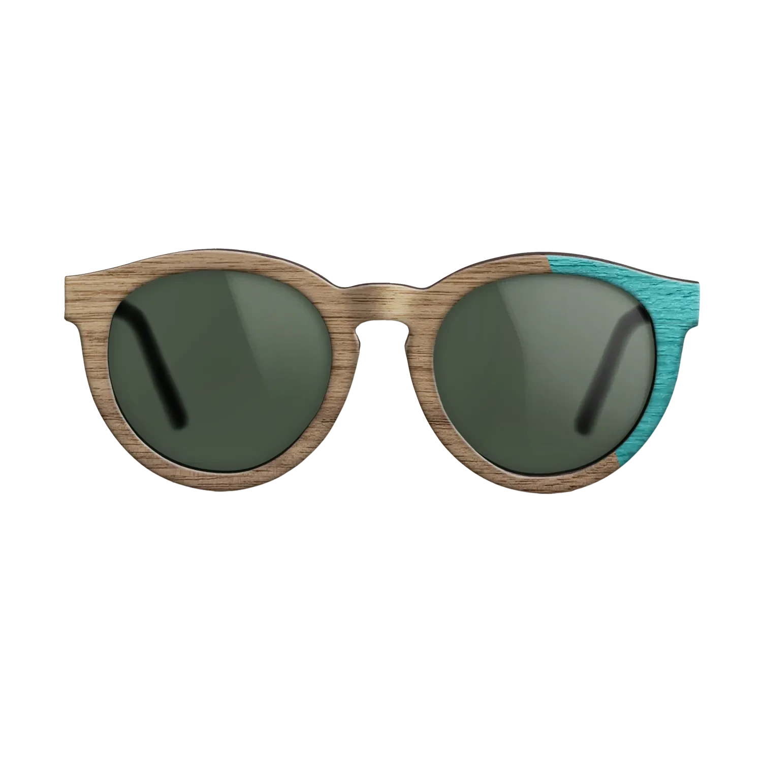 Walnut Turquoise Angle - The Rebel - Round - 2085 - Chroma - SIRIS wood optic