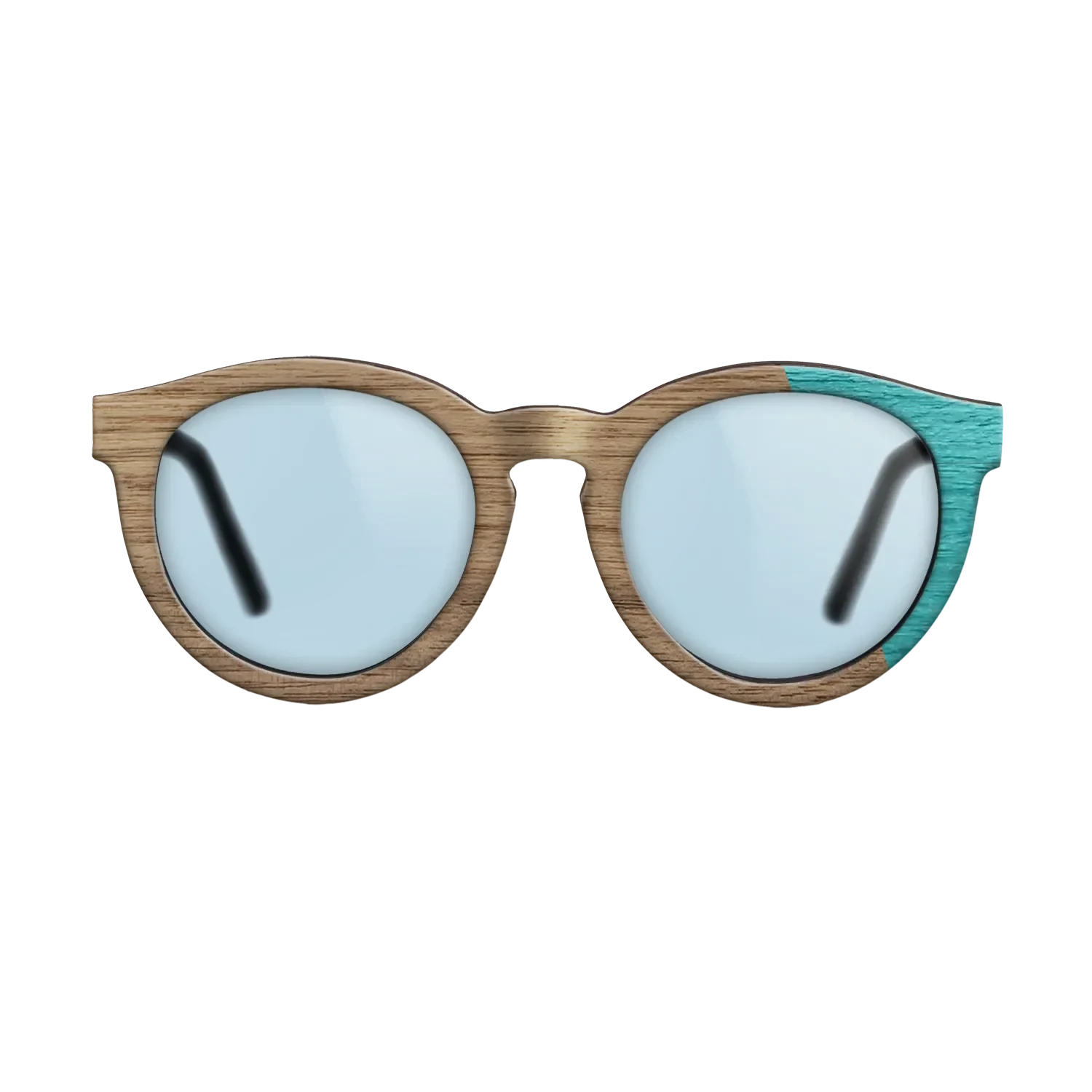 Walnut Turquoise Angle - The Rebel - Round - 2085 - Chroma - SIRIS wood optic