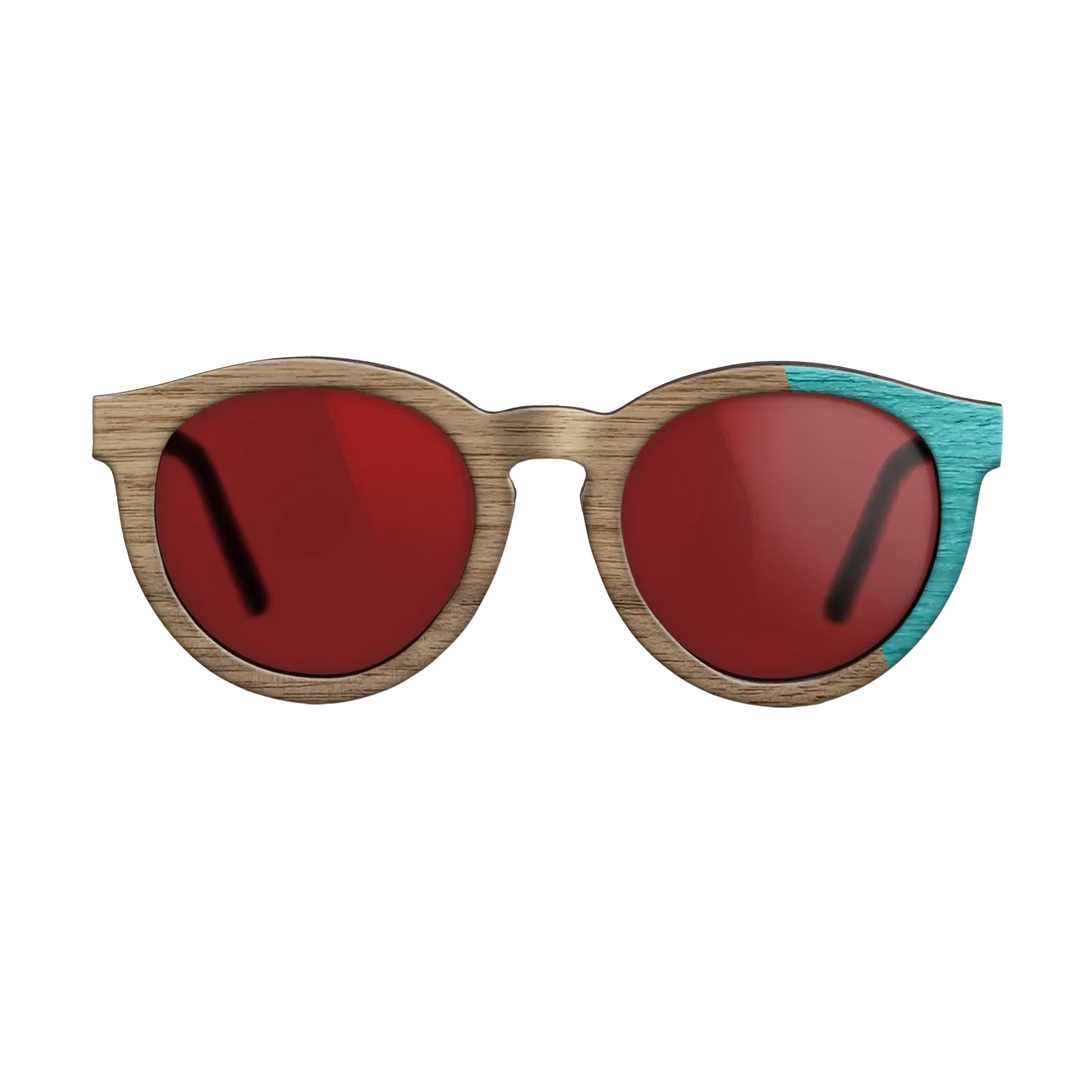 Walnut Turquoise Angle - The Rebel - Round - 2085 - Chroma - SIRIS wood optic
