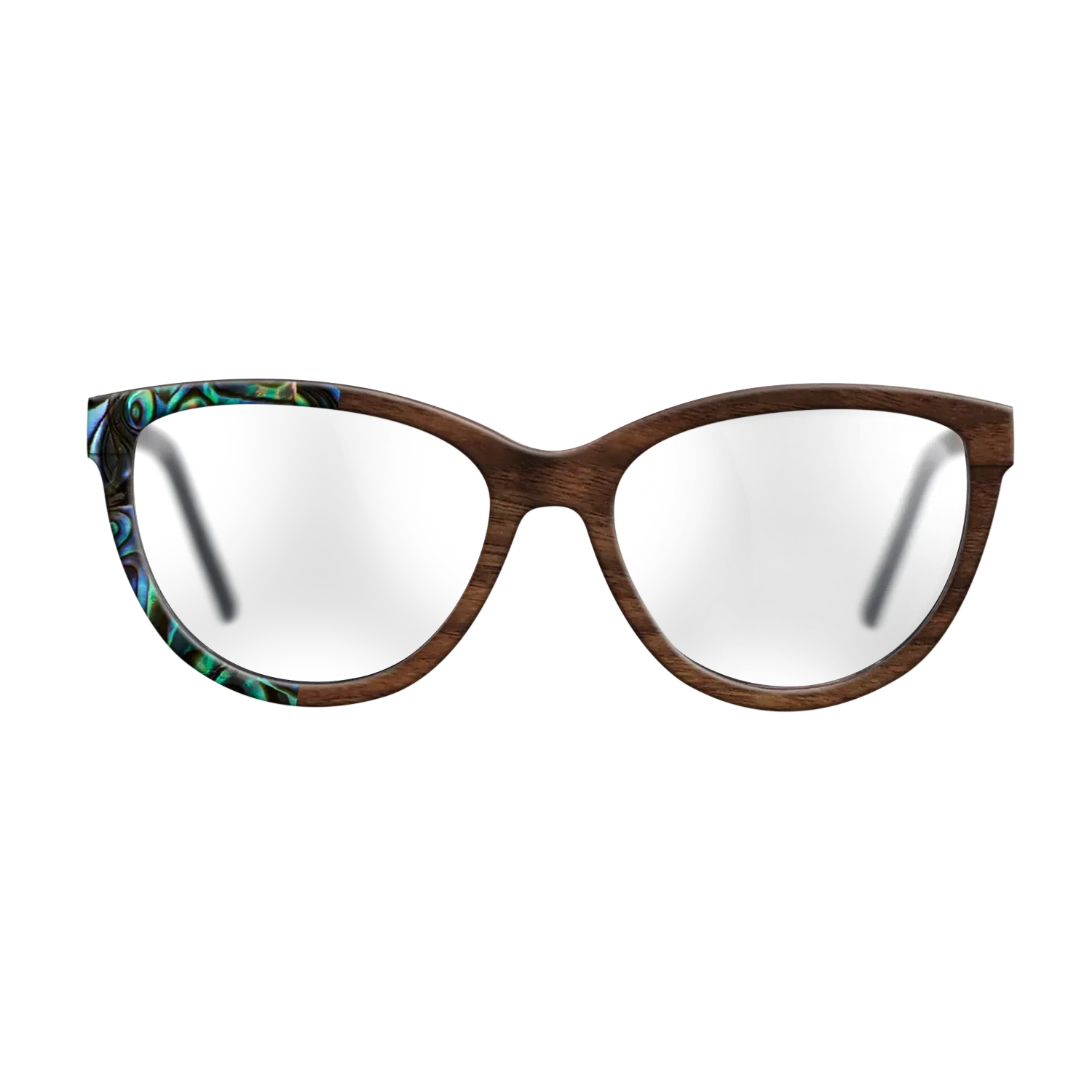 Olive Burl,Abalone Shell,Walnut Claro Dark,Italian Ebony: Patch - The Maiden - Cat - SIRIS wood optic
