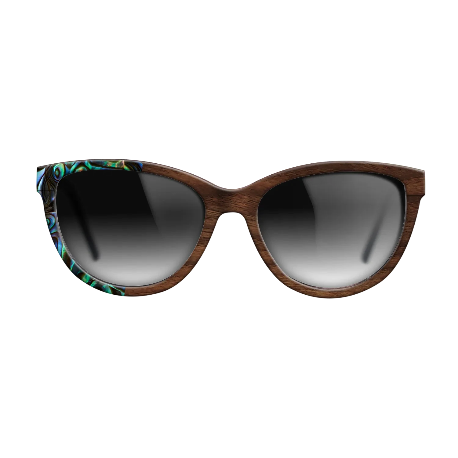 Olive Burl,Abalone Shell,Walnut Claro Dark,Italian Ebony: Patch - The Maiden - Cat - SIRIS wood optic