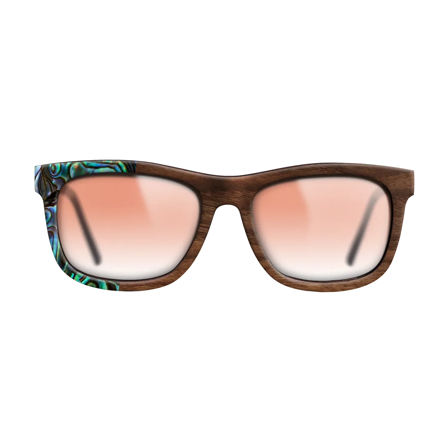 Olive Burl,Abalone Shell,Walnut Claro Dark,Italian Ebony: Patch - The Hero - Square - SIRIS wood optic