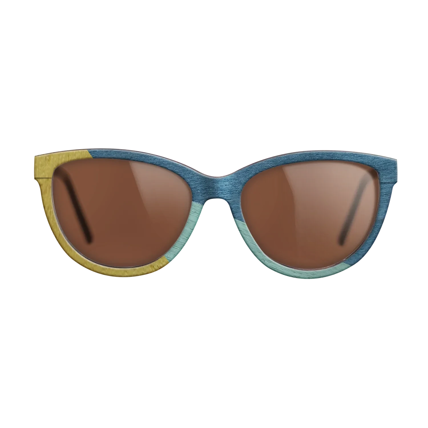 Poplar Dyed: Yellow,Poplar Dyed: Baby Blue,Poplar Dyed: Blue Denim: Angle Cut - The Maiden - Cat - SIRIS wood optic