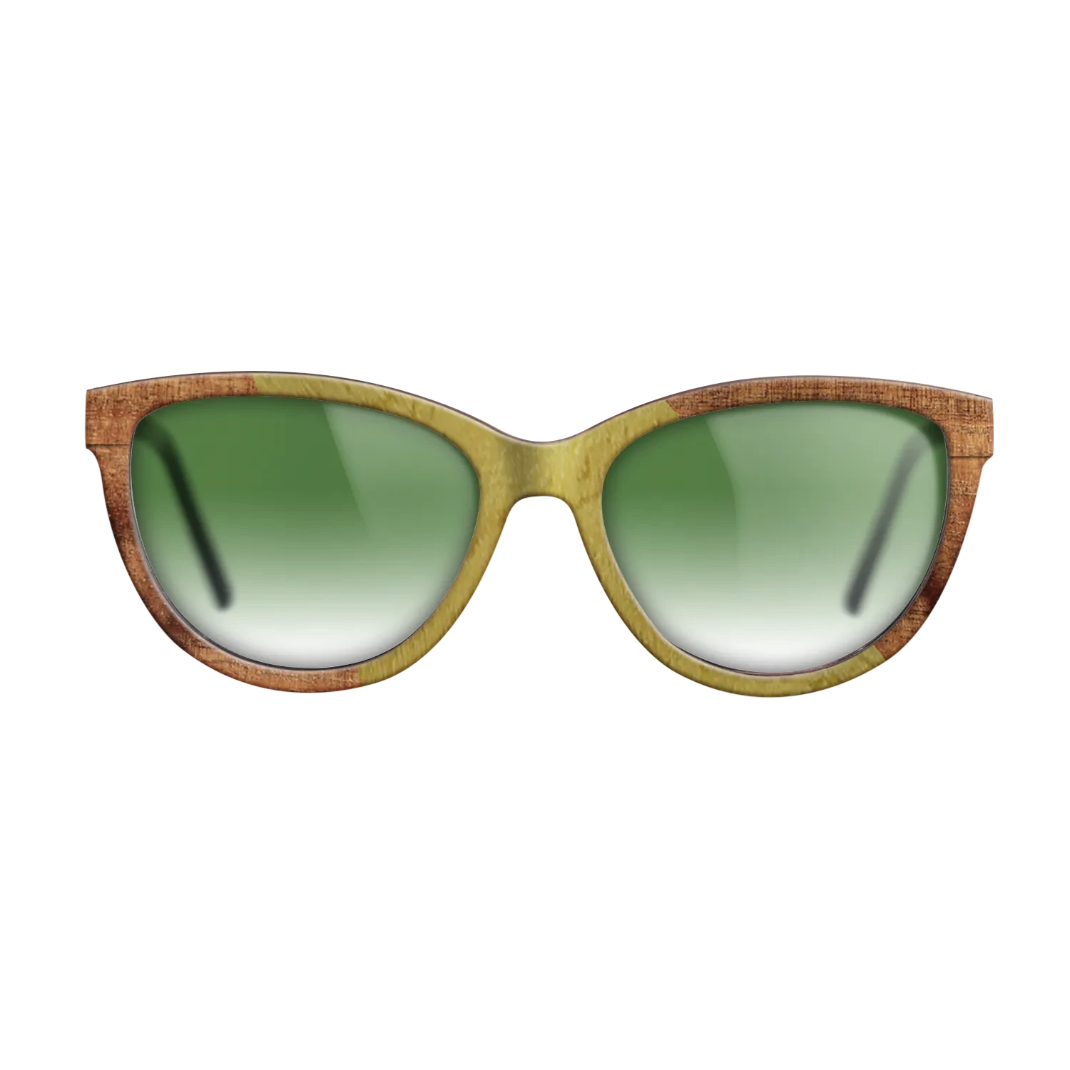 Walnut Burl,Poplar Dyed: Yellow,Koa: Angle Cut - The Maiden - Cat - SIRIS wood optic