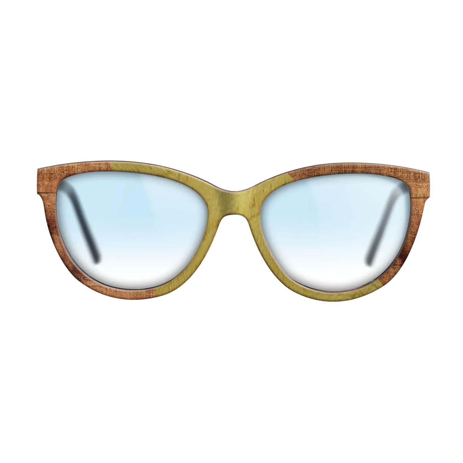 Walnut Burl,Poplar Dyed: Yellow,Koa: Angle Cut - The Maiden - Cat - SIRIS wood optic