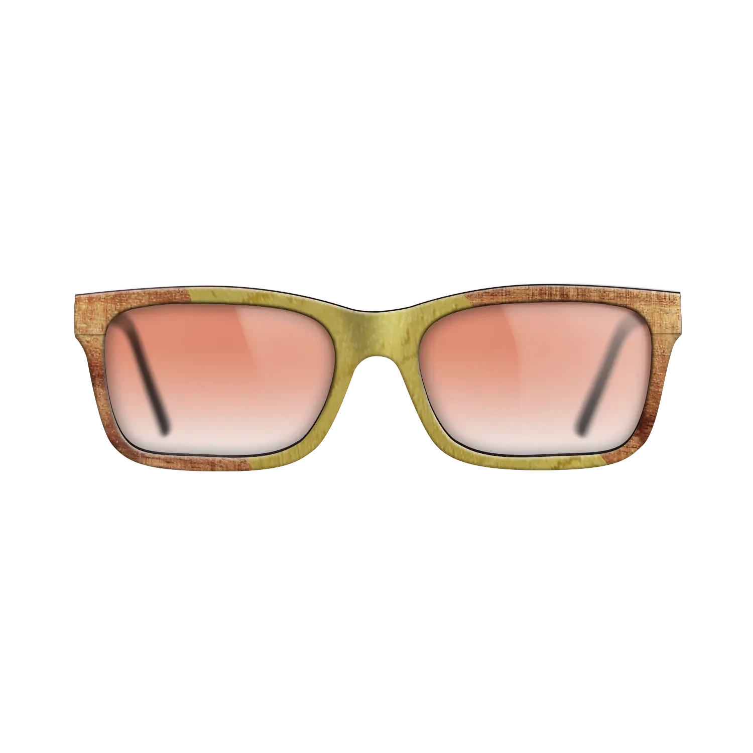 Walnut Burl,Poplar Dyed: Yellow,Koa: Angle Cut - The Sage - Rectangle - SIRIS wood optic