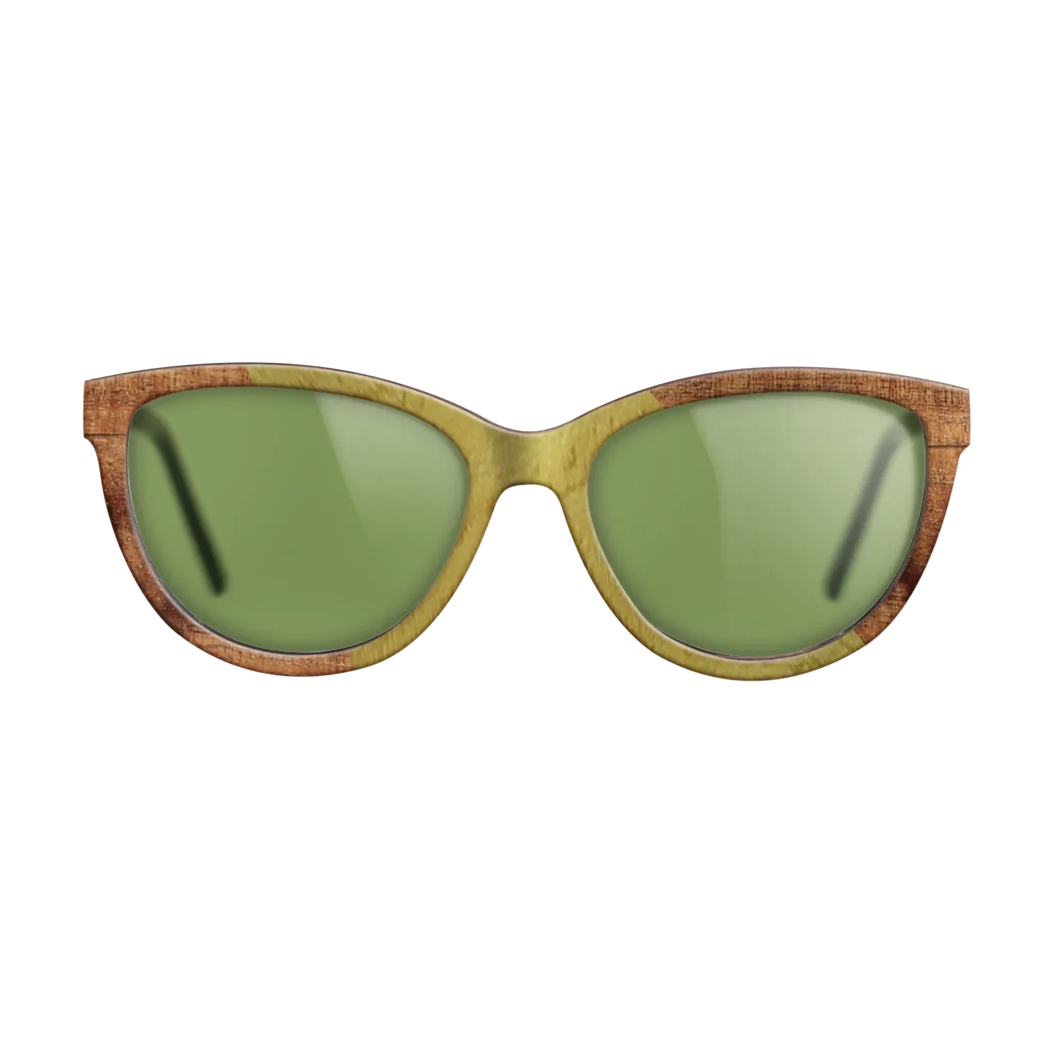 Walnut Burl,Poplar Dyed: Yellow,Koa: Angle Cut - The Maiden - Cat - SIRIS wood optic