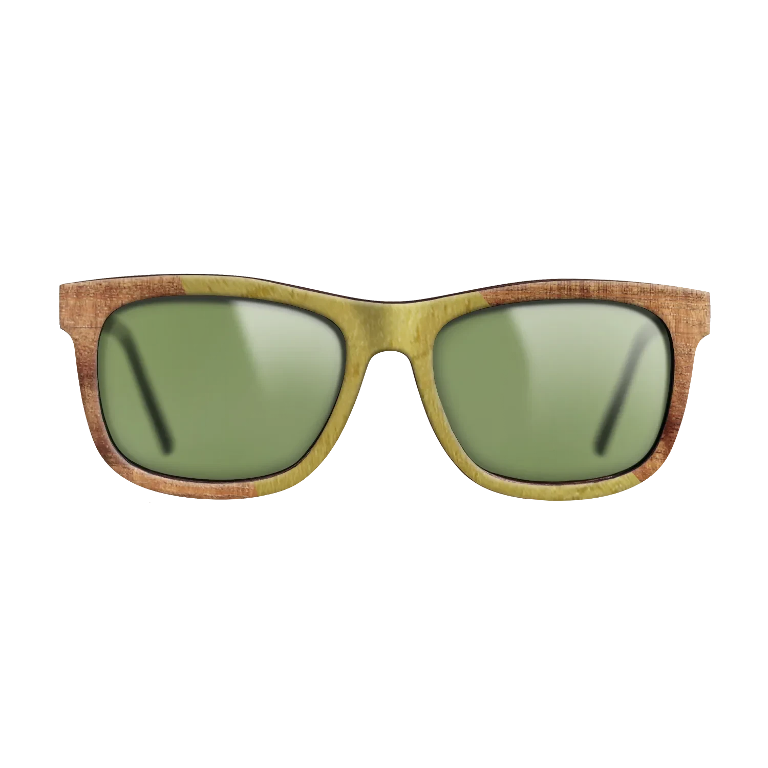 Walnut Burl,Poplar Dyed: Yellow,Koa: Angle Cut - The Hero - Square - SIRIS wood optic