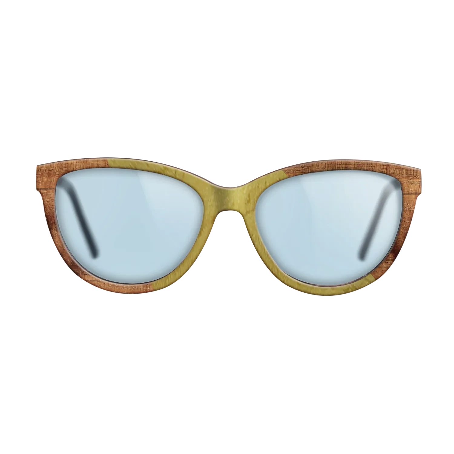 Walnut Burl,Poplar Dyed: Yellow,Koa: Angle Cut - The Maiden - Cat - SIRIS wood optic