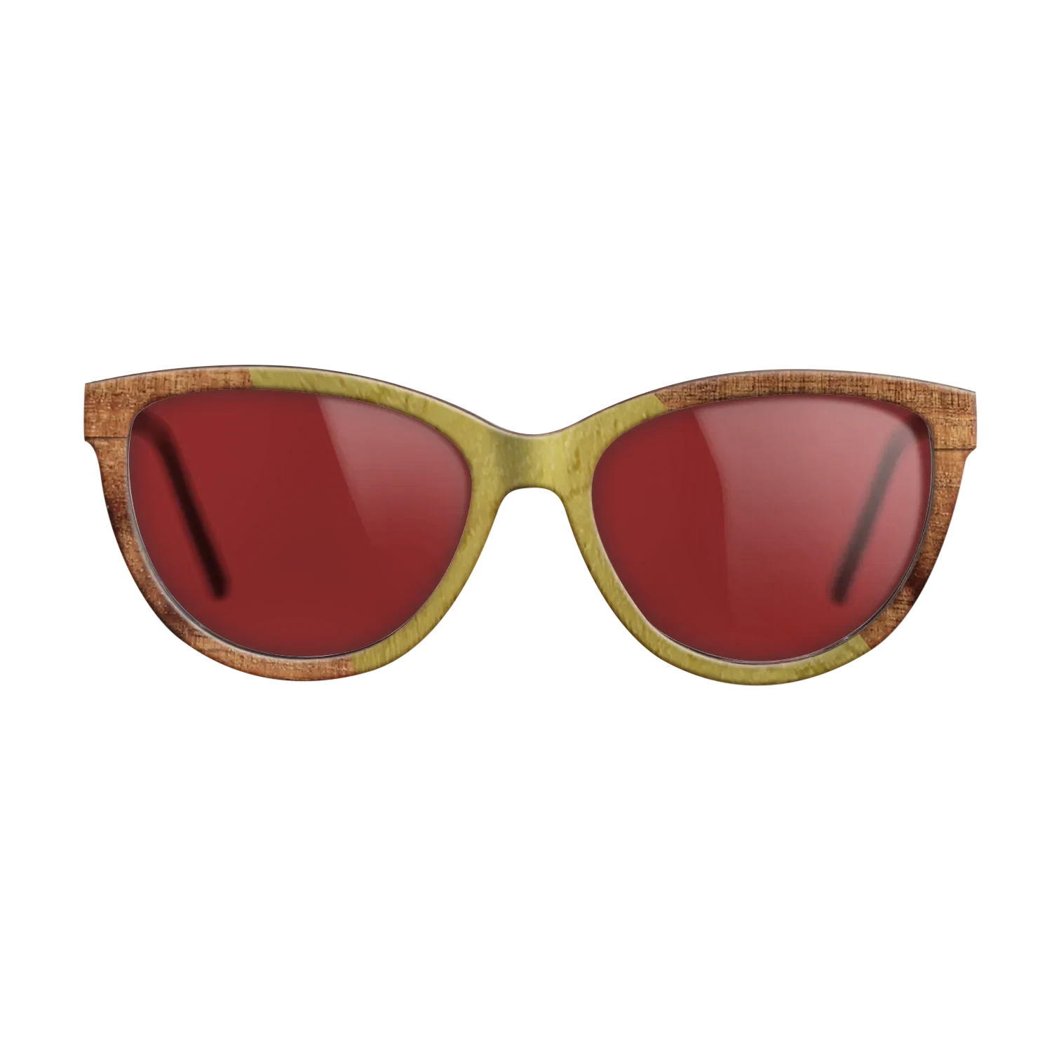 Walnut Burl,Poplar Dyed: Yellow,Koa: Angle Cut - The Maiden - Cat - SIRIS wood optic