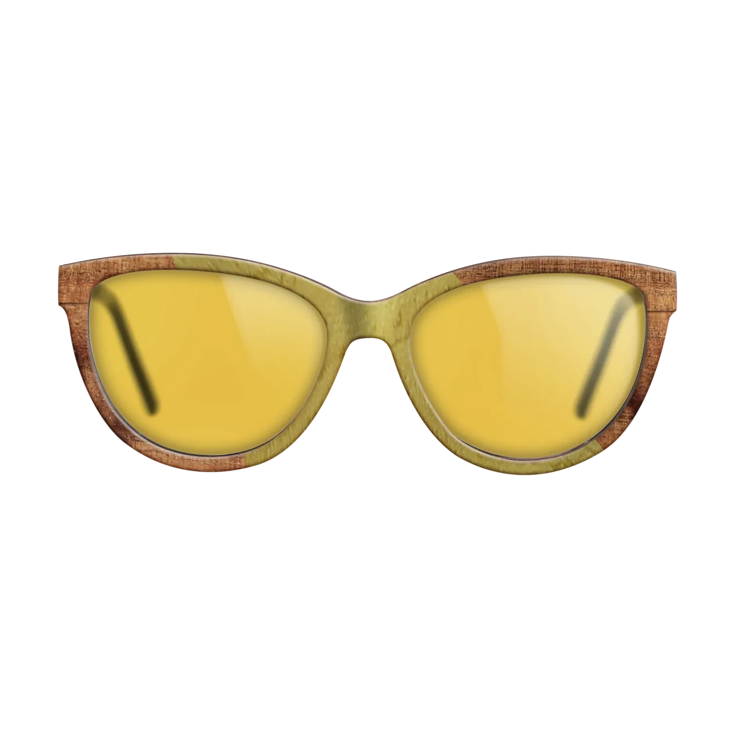 Walnut Burl,Poplar Dyed: Yellow,Koa: Angle Cut - The Maiden - Cat - SIRIS wood optic