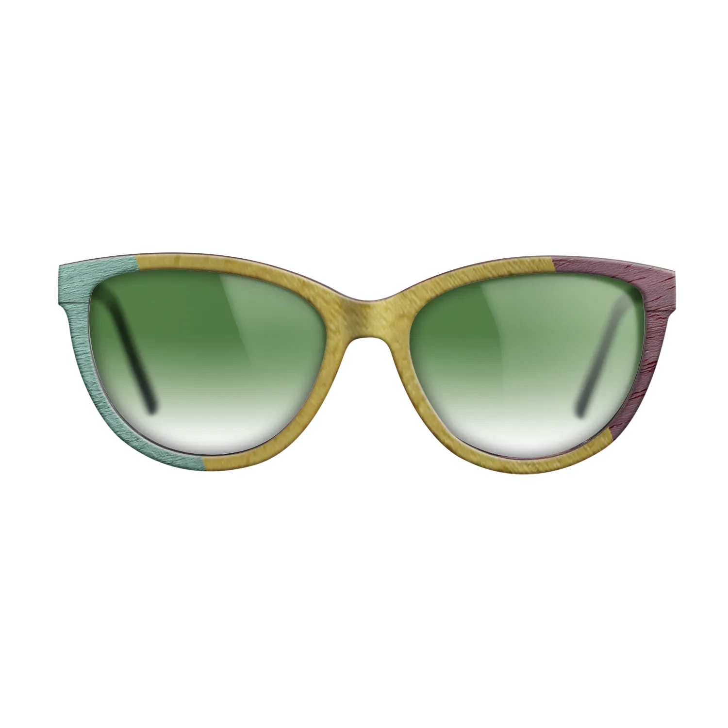 Poplar Dyed: Grey,Poplar Dyed: Yellow,Poplar Dyed: Red,Poplar Dyed: Purple: Angle Cut - The Maiden - Cat - SIRIS wood optic